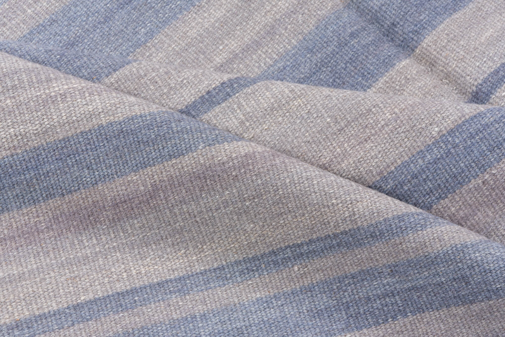 5' x 7' one-of-a-kind handmade vintage Kilim rug. Color palette: dark gray, gainsboro, gray, light blue, light gray