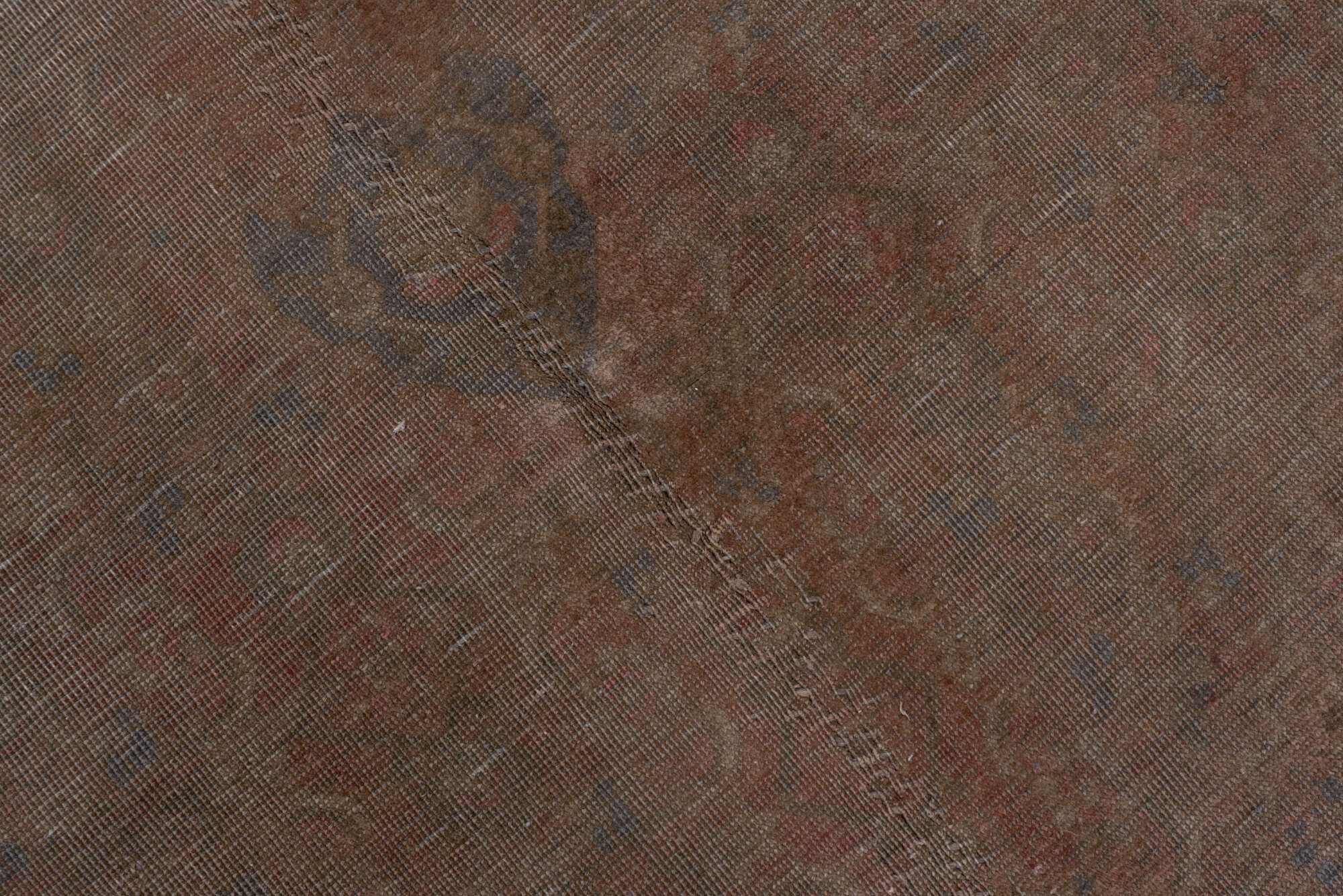 6' x 9' one-of-a-kind handmade vintage Tabriz medium size rug. Color palette: black, brown, gray, pink