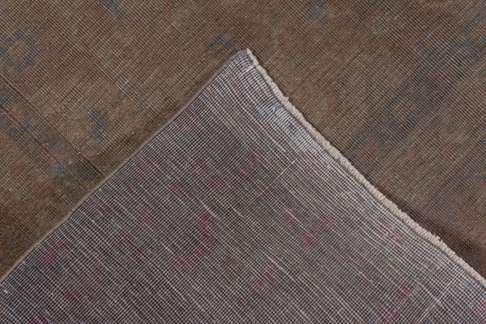 6' x 9' one-of-a-kind handmade vintage Tabriz medium size rug. Color palette: black, brown, gray, pink