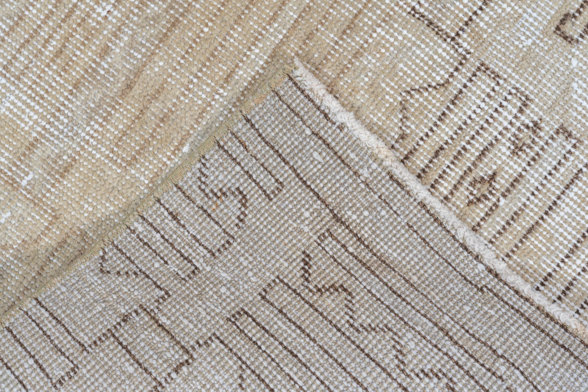 3' x 6' one-of-a-kind handmade vintage Oushak small size rug. Color palette: dim gray, gainsboro, gray, light gray