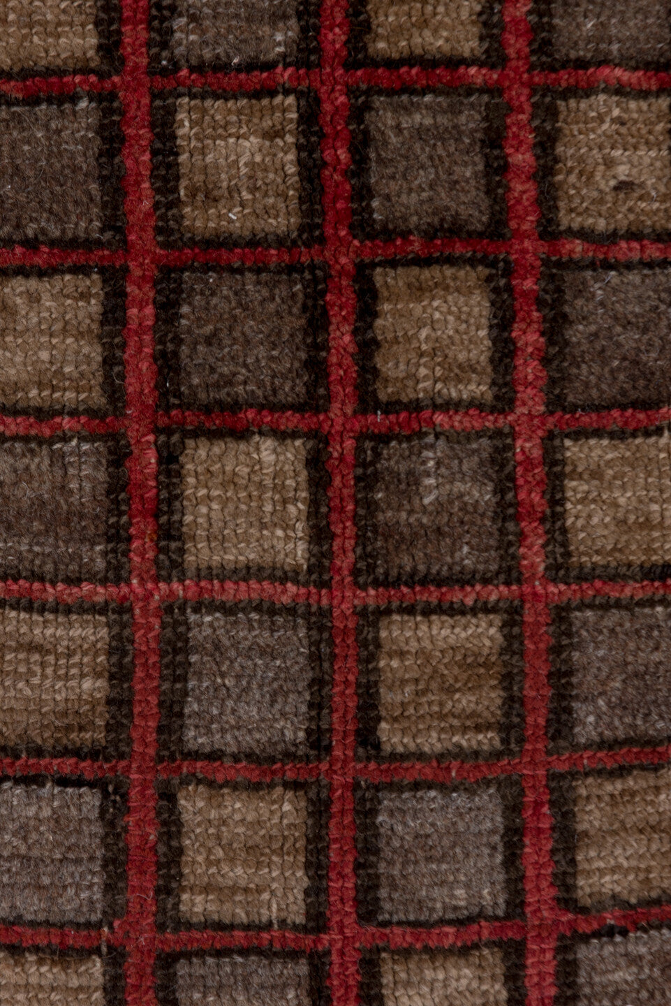 3' x 4' one-of-a-kind handmade vintage Oushak small size rug. Color palette: brown, gray, pink