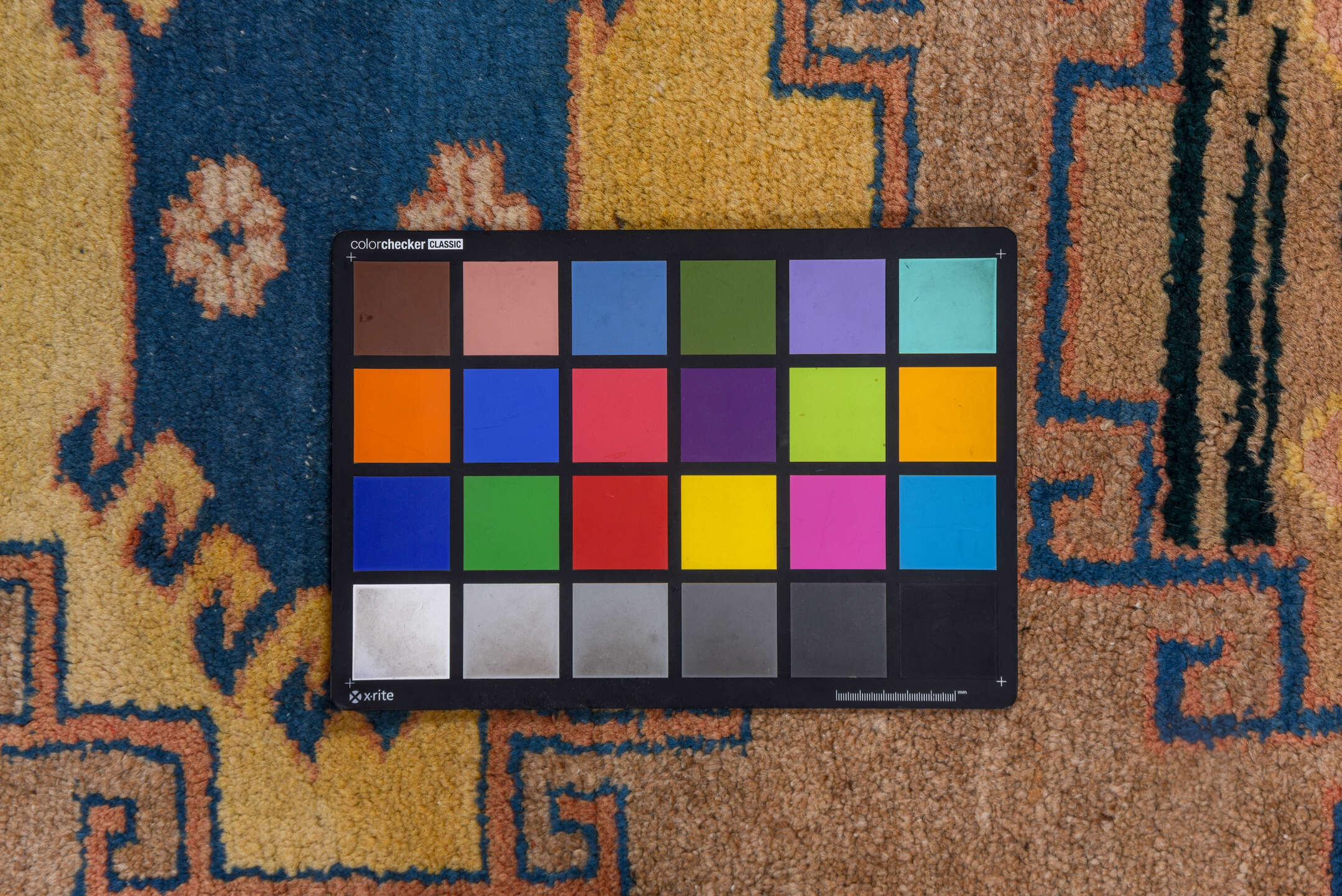 2' x 8' one-of-a-kind handmade vintage Gabbe runner rug. Color palette: gray, blue, red, brown, pink, dim gray, fiord