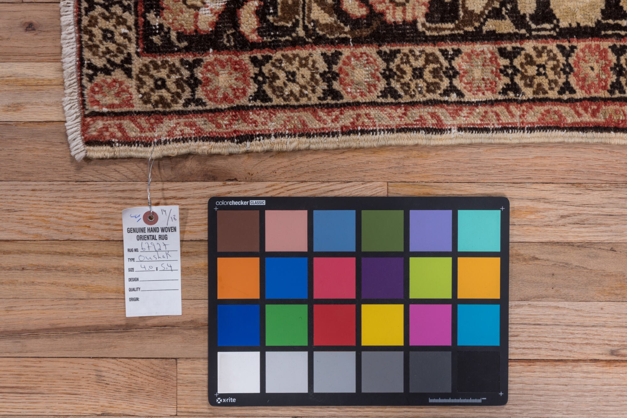 4' x 5' one-of-a-kind handmade vintage Oushak small size rug. Color palette: black, brown, gainsboro, gray, light gray