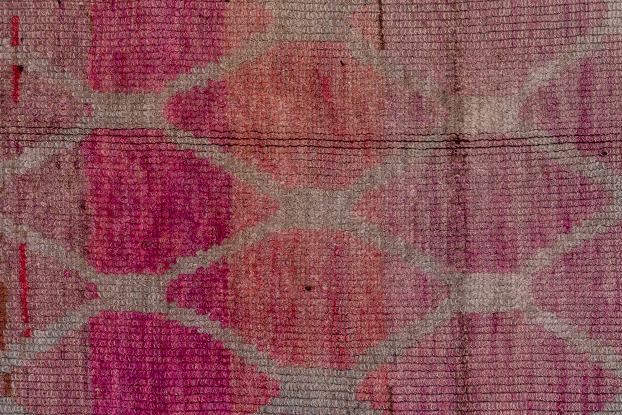 4' x 12' one-of-a-kind handmade vintage Kars runner rug. Color palette: black, blue, brown, gray, pink, red, redwood