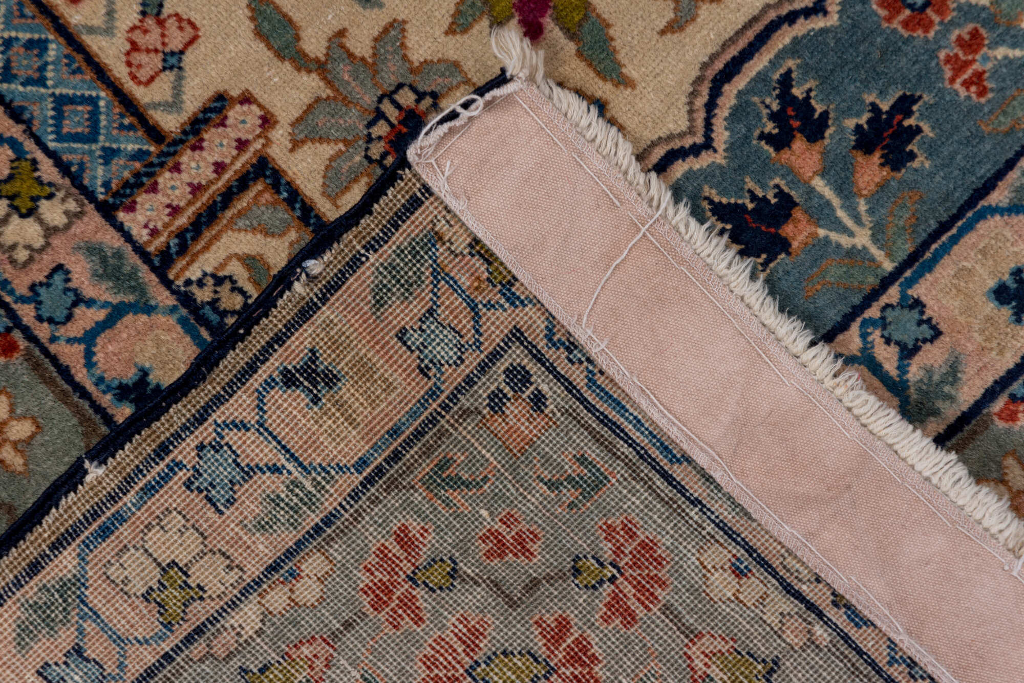 4' x 6' one-of-a-kind handmade vintage Tabriz small size rug. Color palette: black, blue, brown, dim gray, gray, red