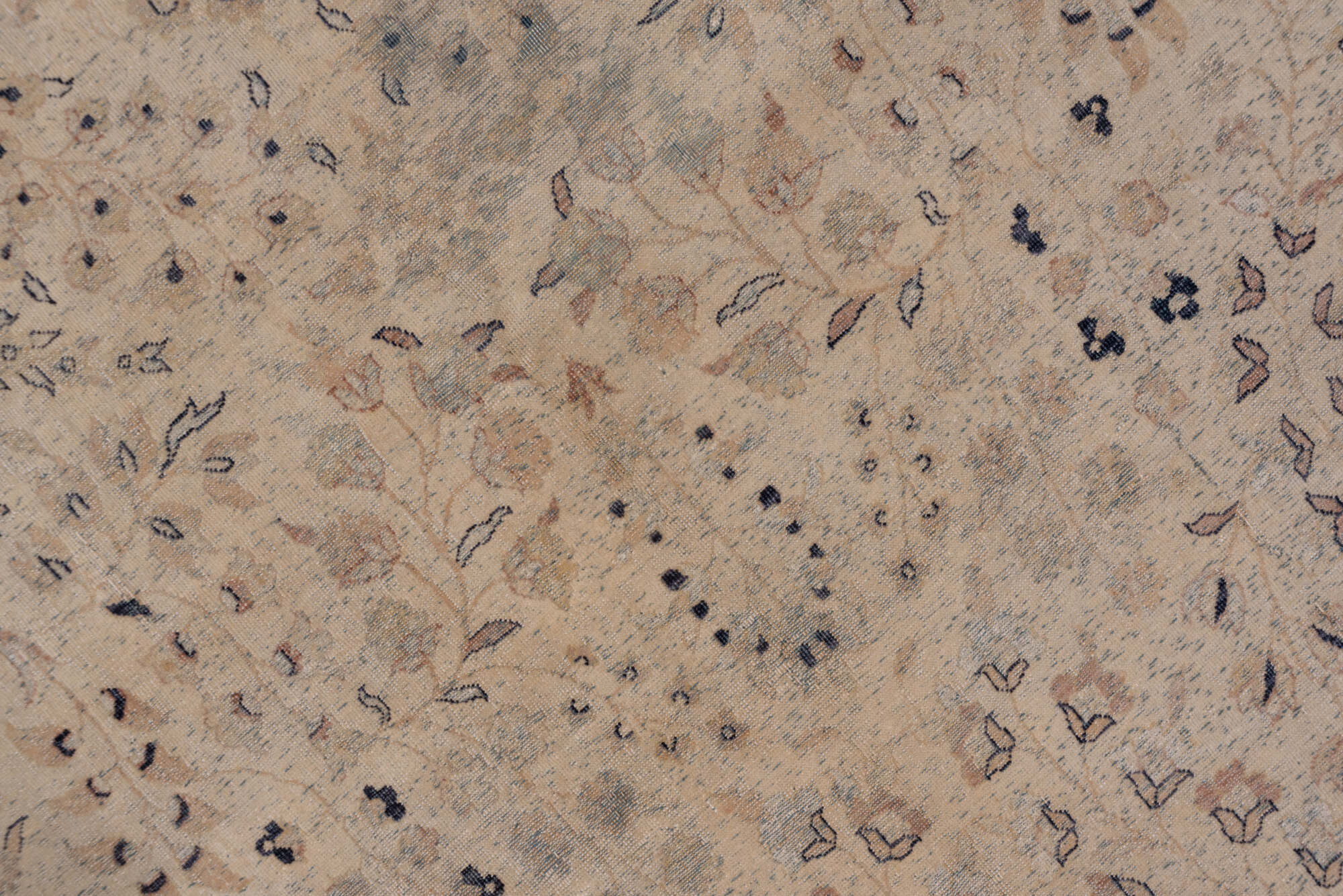 8' x 11' one-of-a-kind handmade vintage Kashan large size rug. Color palette: black, charcoal, gray, light gray, off-white