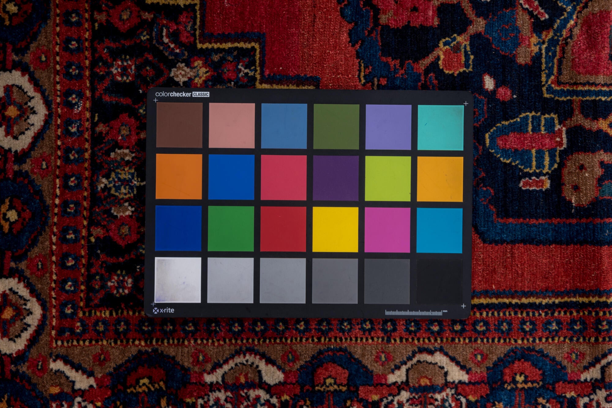 3' x 4' one-of-a-kind handmade vintage Senne small size rug. Color palette: black, blue, brown, charcoal, gray, off-white