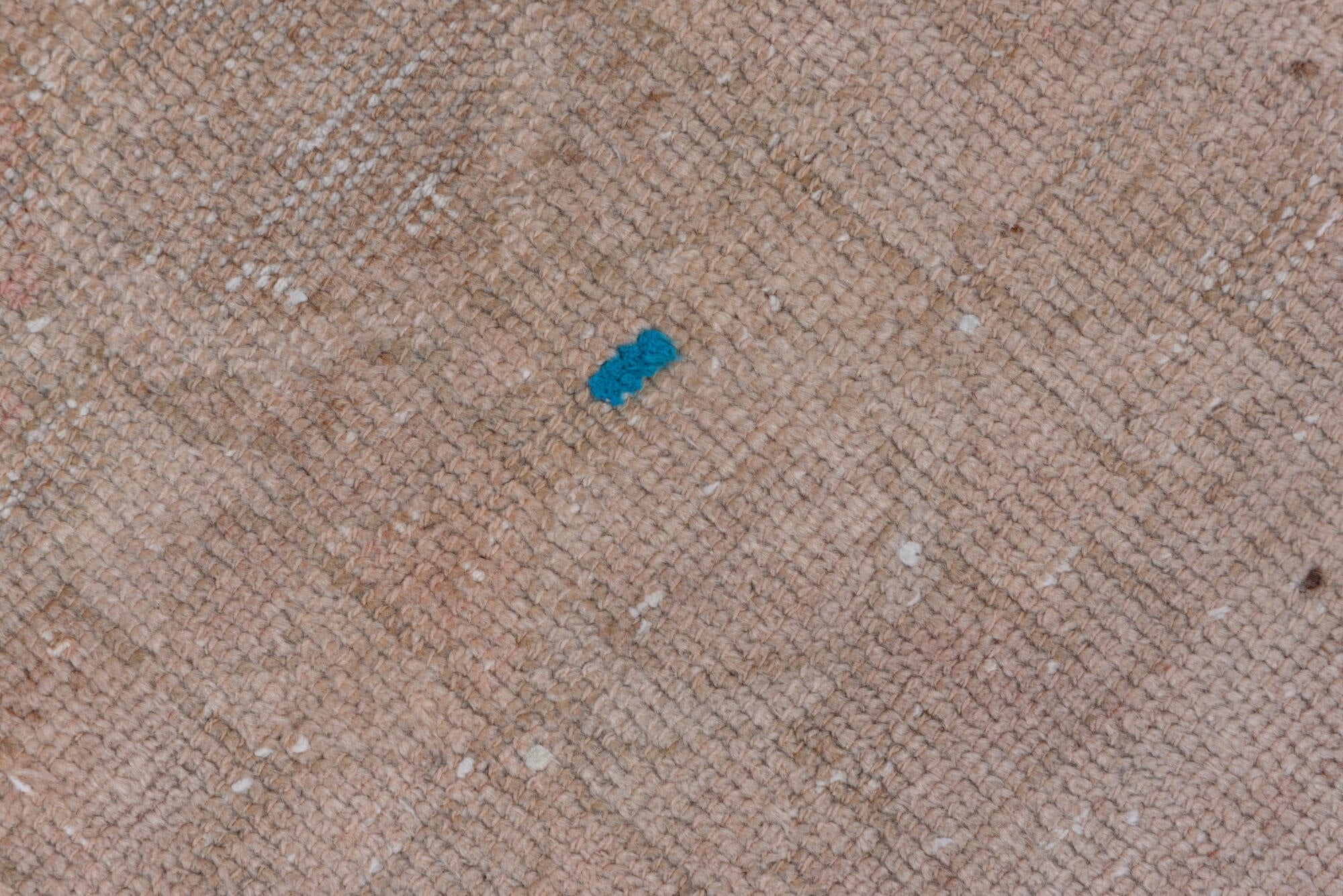 2' x 5' one-of-a-kind handmade vintage Oushak small size rug. Color palette: brown, gray, light gray, off-white, pink, snow