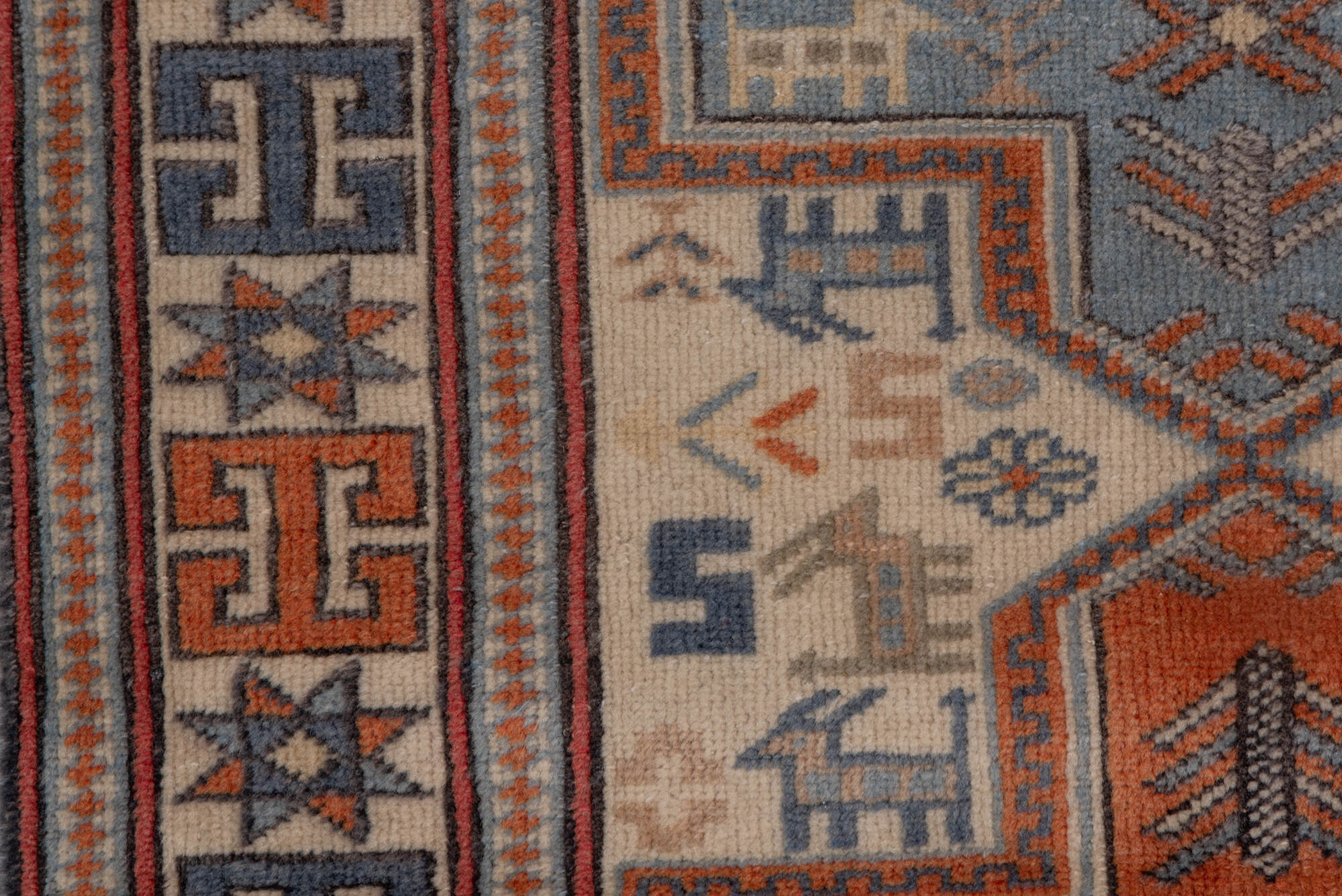 2' x 4' one-of-a-kind handmade vintage Oushak small size rug. Color palette: black, brown, gray, light gray, off-white, pink