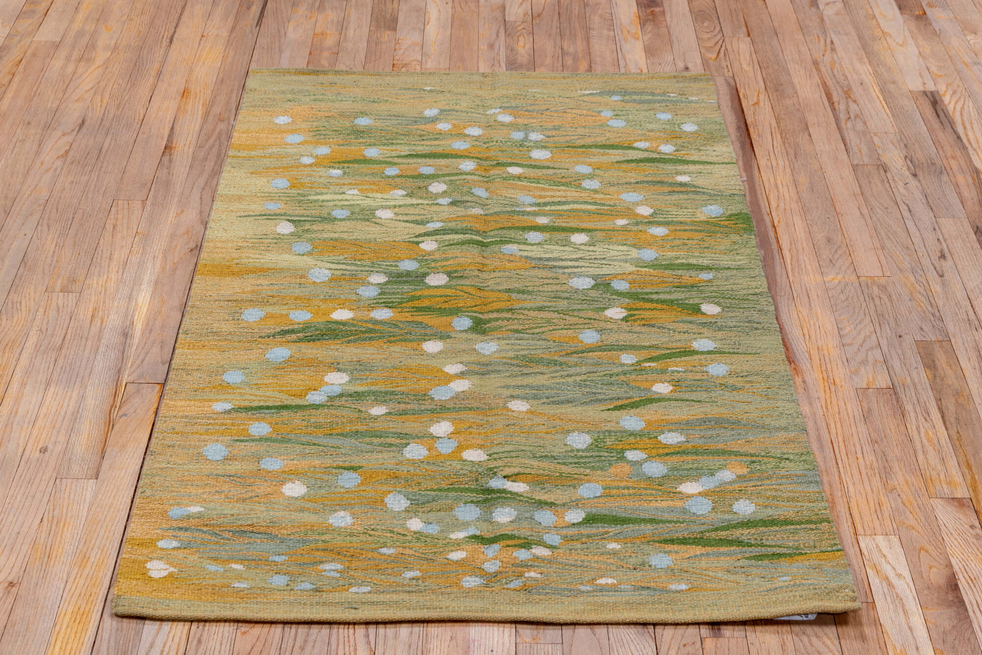 3' x 4' one-of-a-kind handmade vintage Kilim small size rug. Color palette: brown, dark gray, gray, green, light gray