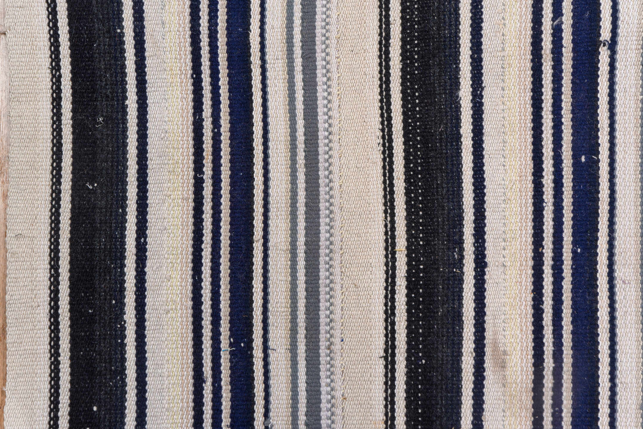 6' x 8' one-of-a-kind handmade vintage Flatweave medium size rug. Color palette: gray, blue, pink, off-white, light gray