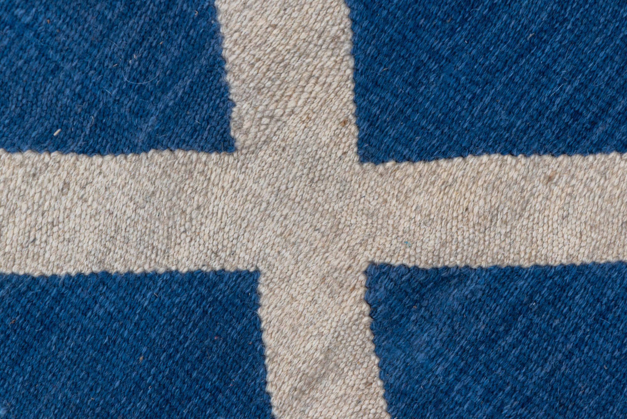 8' x 9' one-of-a-kind handmade vintage Kilim rug. Color palette: blue, brown, dark gray, dim gray, gray, light gray