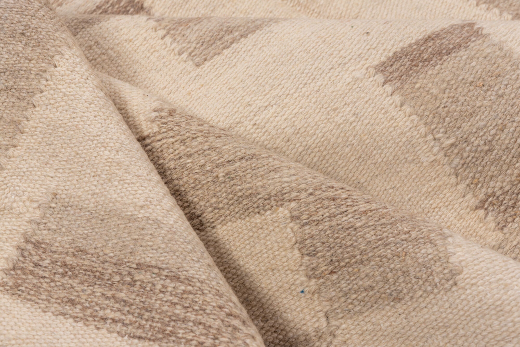 6' x 10' one-of-a-kind handmade vintage Kilim large size rug. Color palette: brown, gray, light gray, off-white, orange