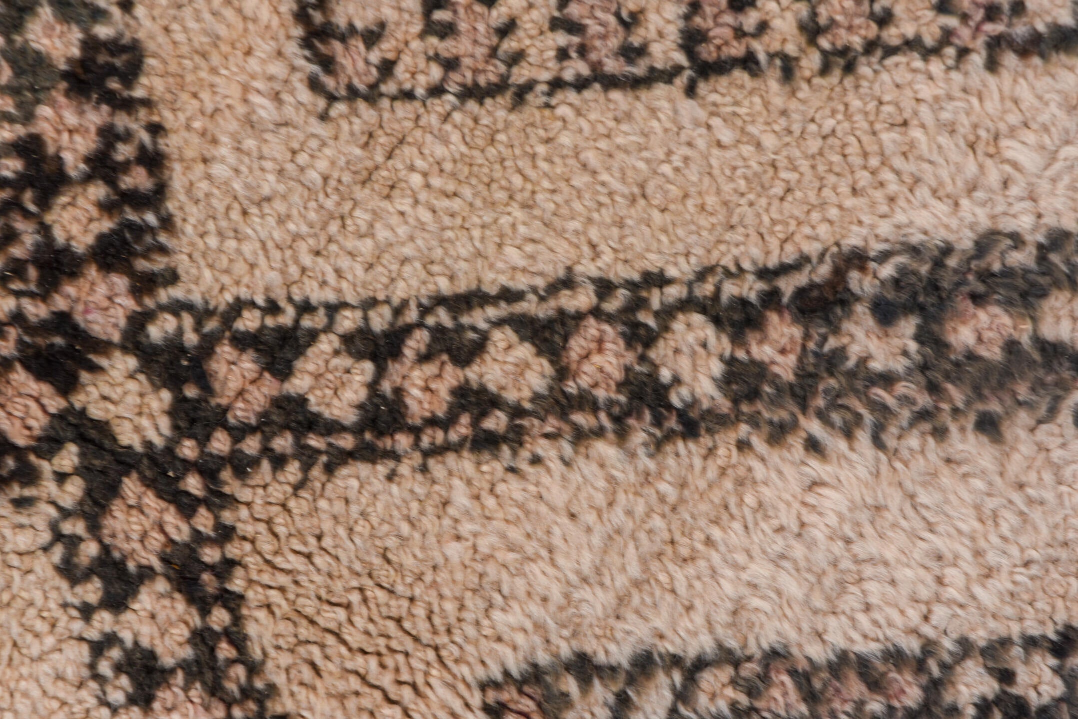 6' x 12' one-of-a-kind handmade vintage Moroccan large size rug. Color palette: brown, gray, orange, pink, red