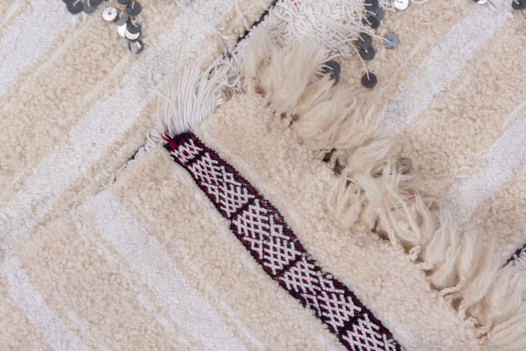 4' x 6' one-of-a-kind handmade vintage  small size rug. Color palette: gray, light gray, off-white, pink, gainsboro