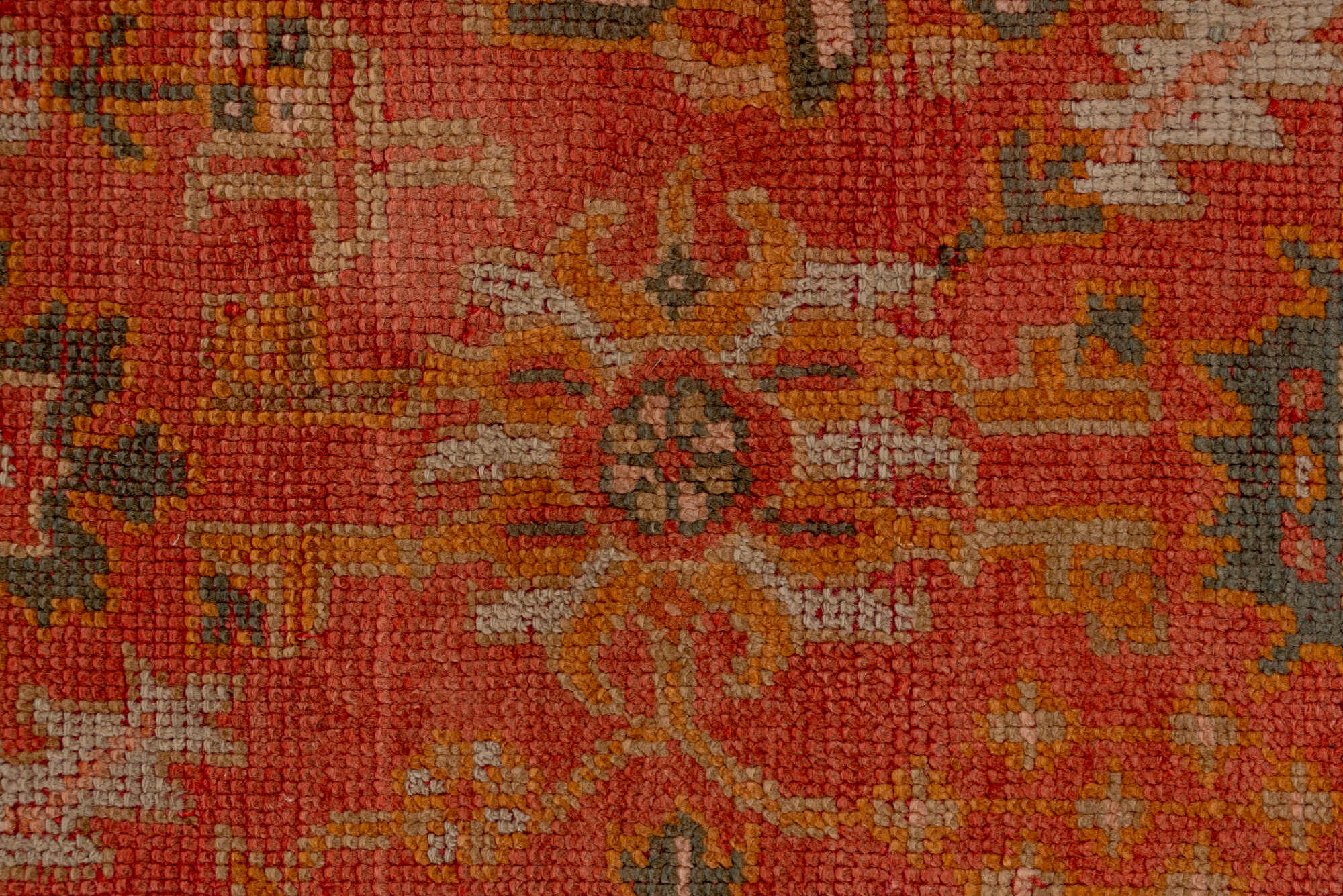 3' x 13' one-of-a-kind handmade vintage Oushak runner rug. Color palette: brown, gray, pink