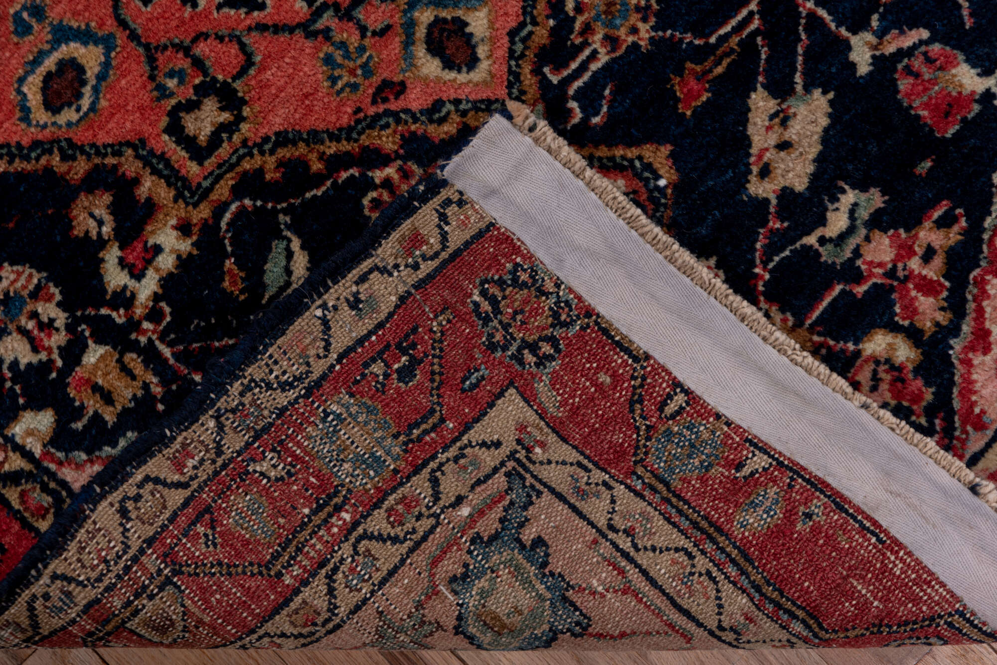 2' x 10' one-of-a-kind handmade vintage Malayer runner rug. Color palette: black, brown, charcoal, gray, pink, red