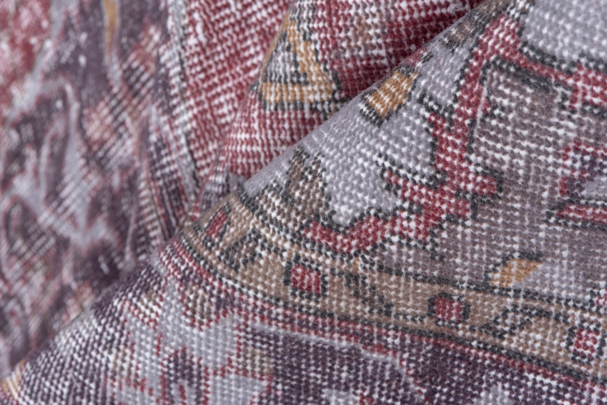 5' x 8' one-of-a-kind handmade vintage Sparta medium size rug. Color palette: brown, dark gray, gray, light gray, off-white