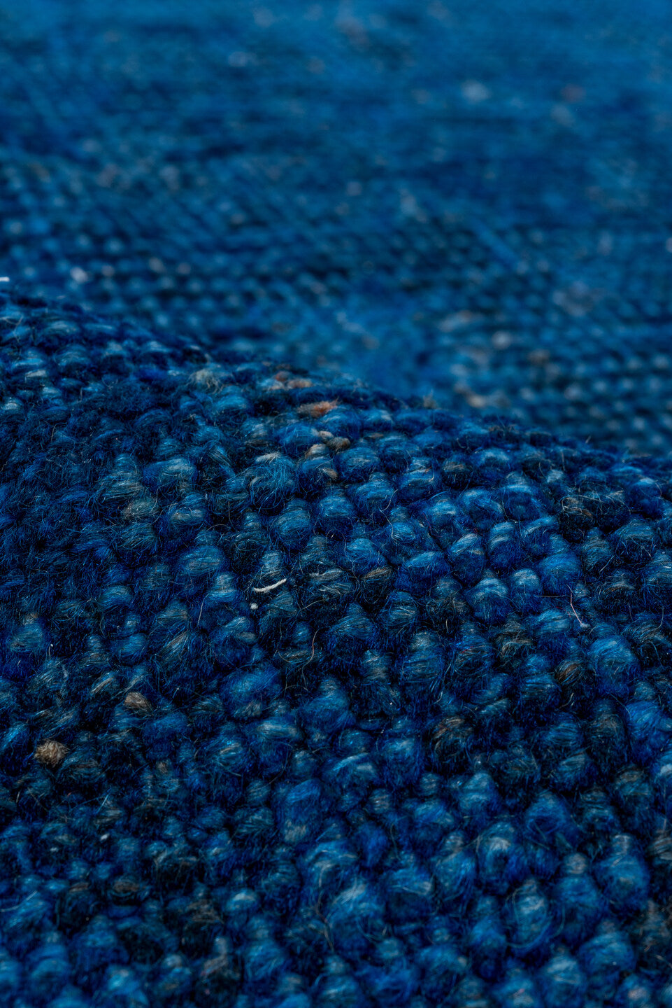 10' x 11' one-of-a-kind handmade vintage Overdyed large size rug. Color palette: gray, blue, steel blue