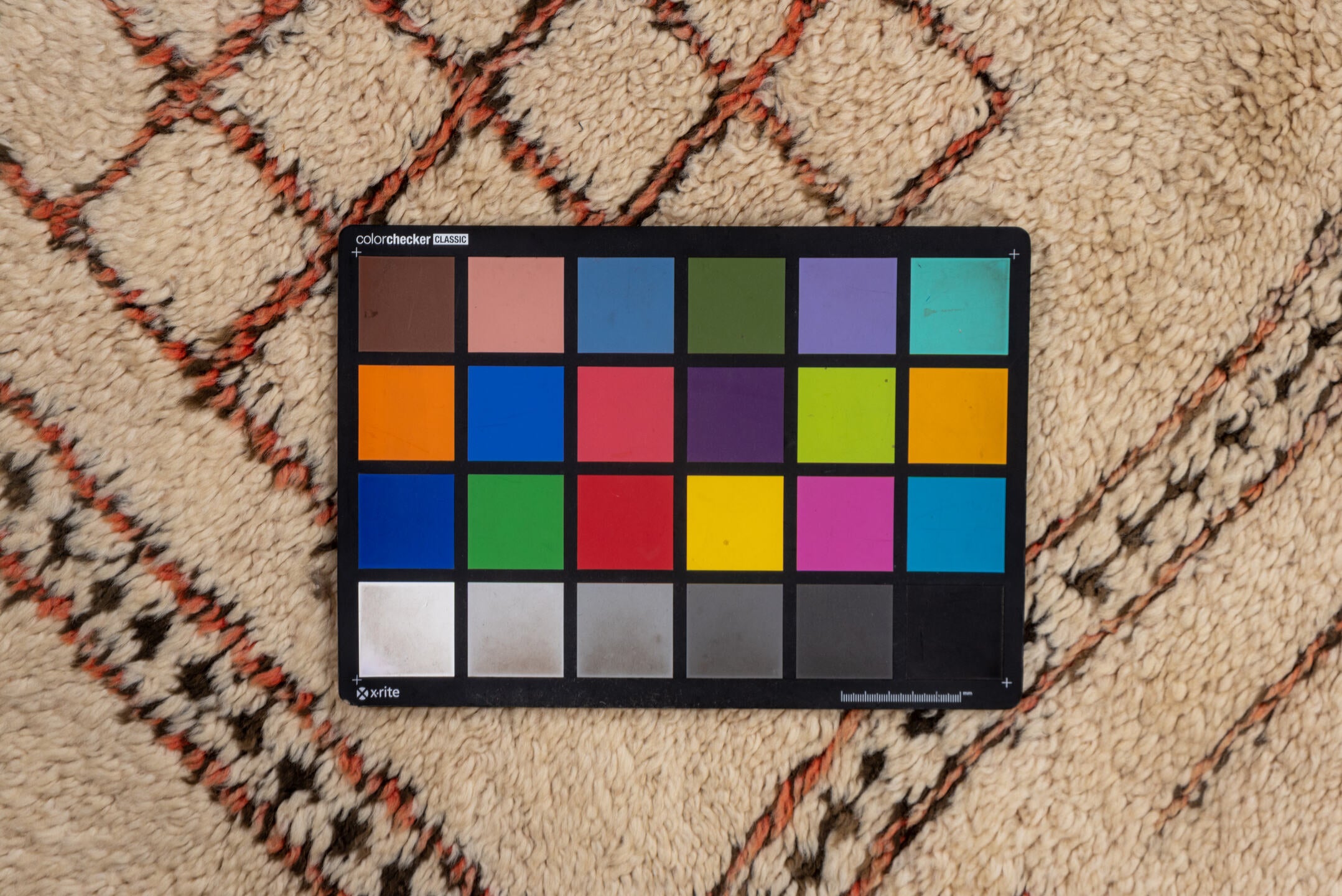 6' x 12' one-of-a-kind handmade vintage Moroccan large size rug. Color palette: brown, pink, gray, light gray, off-white