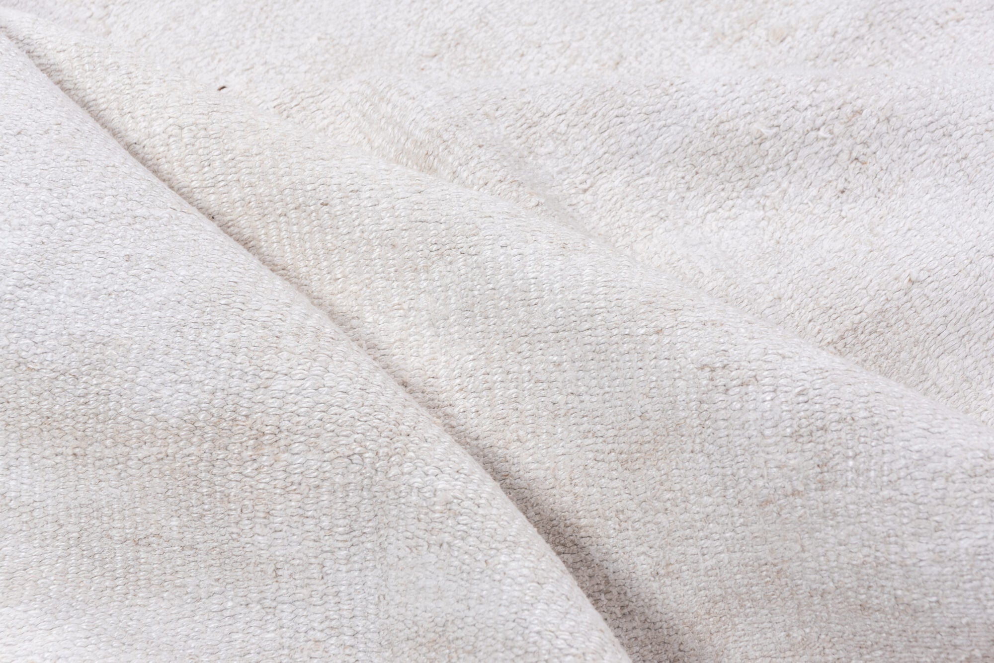 7' x 12' one-of-a-kind handmade vintage Hemp Kilim large size rug. Color palette: dark gray, gainsboro, gray, light gray