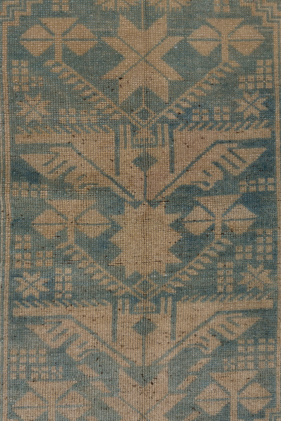 3' x 6' one-of-a-kind handmade vintage Anatol small size rug. Color palette: brown, gray, black