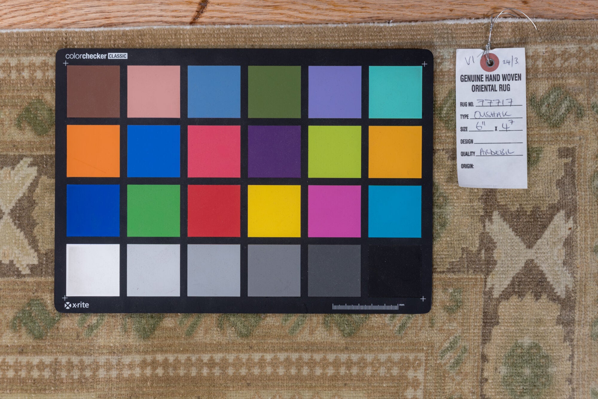 4' x 6' one-of-a-kind handmade vintage Oushak small size rug. Color palette: blue, brown, dim gray, gray