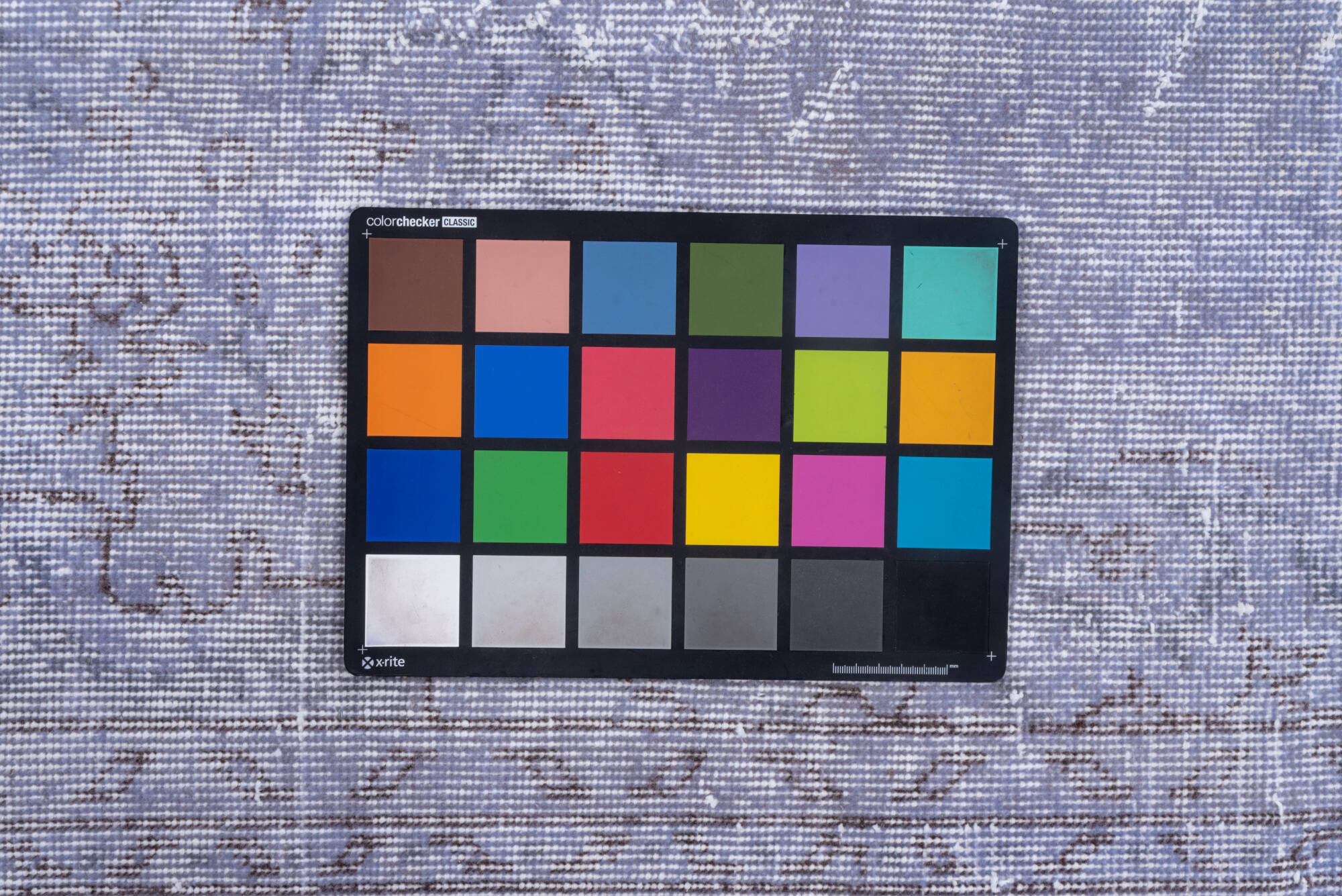 6' x 10' one-of-a-kind handmade vintage Overdyed large size rug. Color palette: blue, dim gray, gray, light blue, light gray