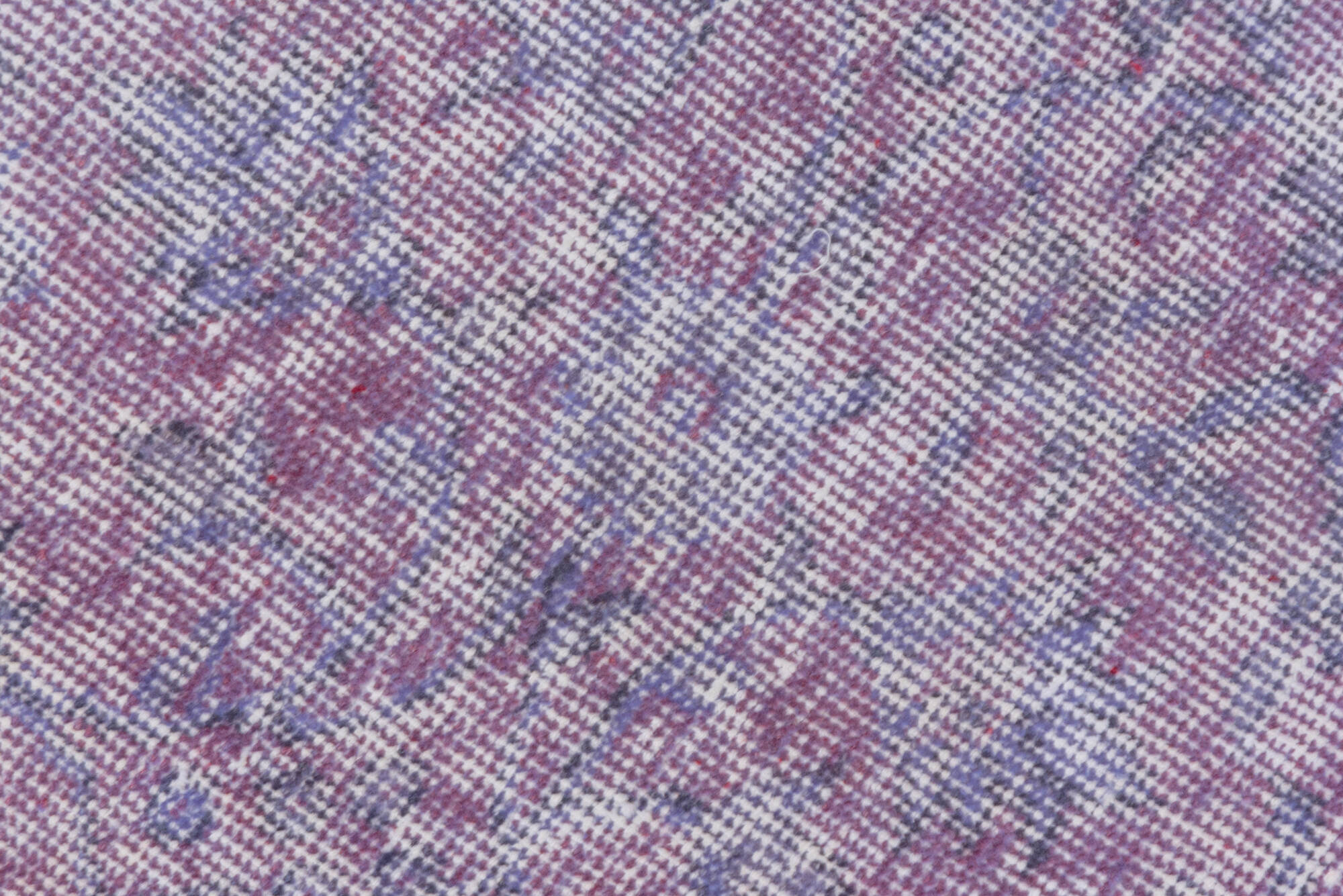 6' x 10' one-of-a-kind handmade vintage Overdyed large size rug. Color palette: gray, light blue, light gray, off-white