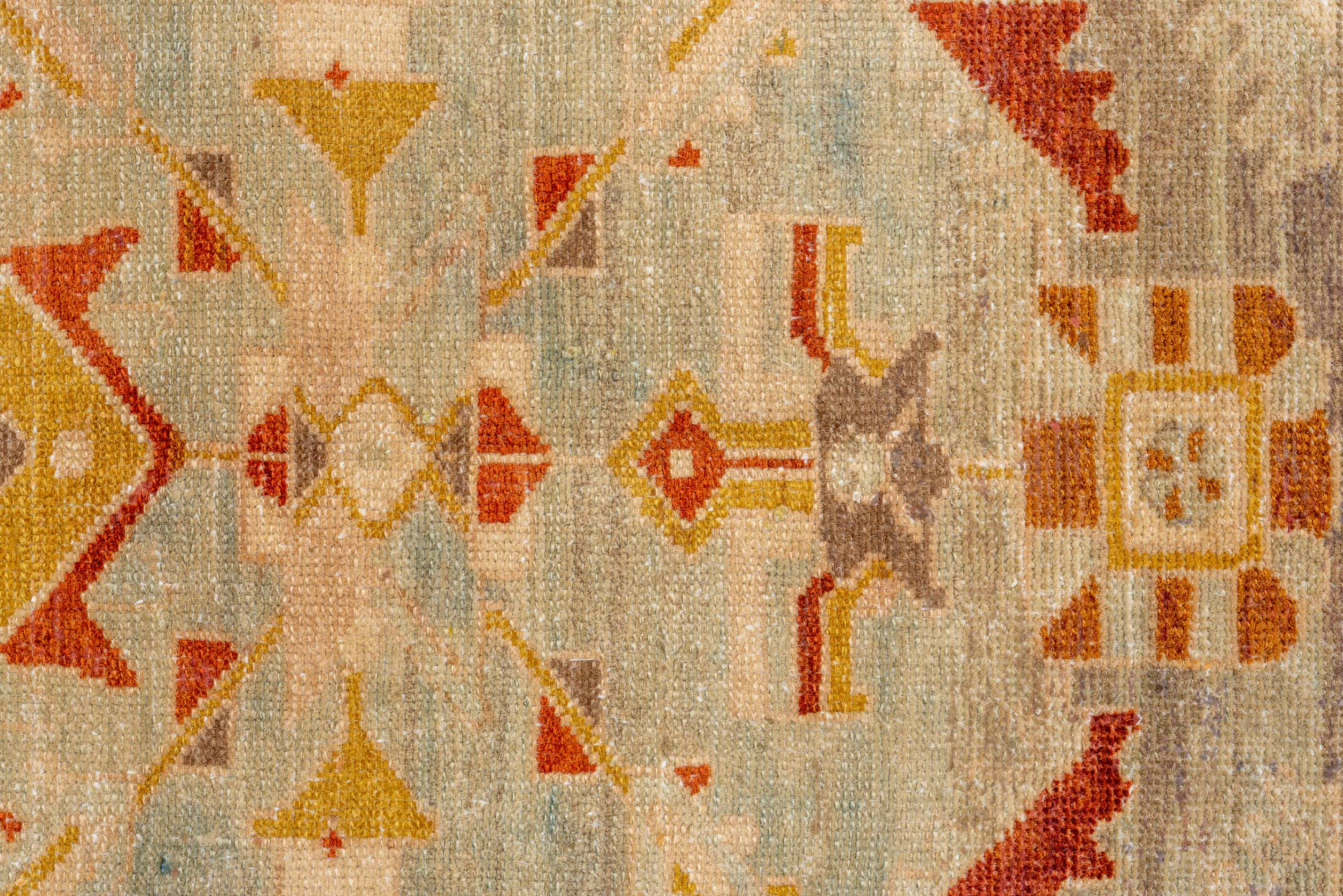 4' x 6' one-of-a-kind handmade vintage Malayer small size rug. Color palette: brown, orange, off-white, tan