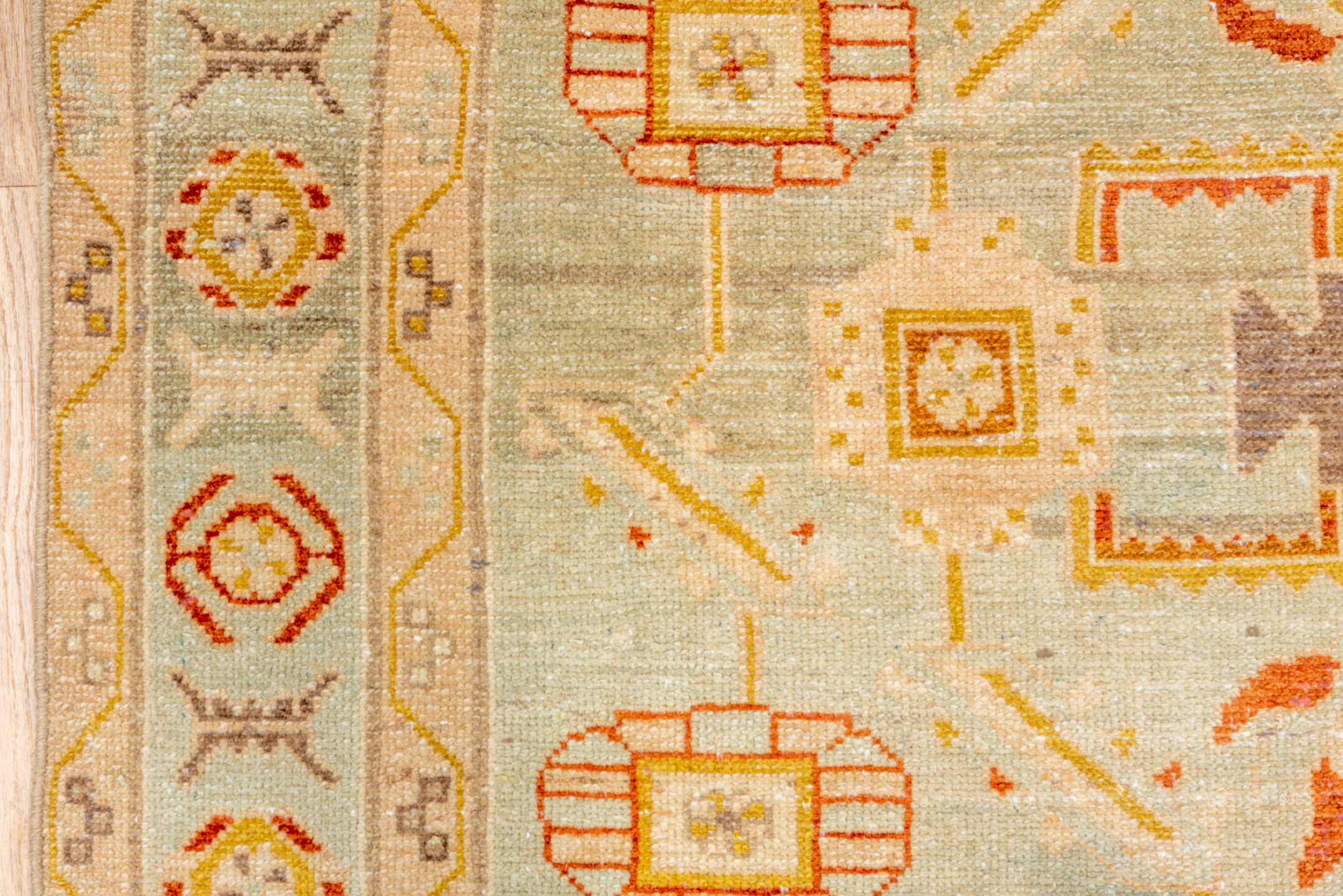 4' x 6' one-of-a-kind handmade vintage Malayer small size rug. Color palette: brown, orange, off-white, tan