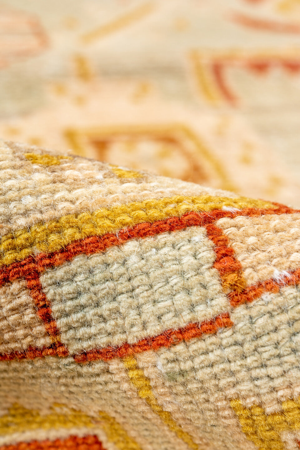 4' x 6' one-of-a-kind handmade vintage Malayer small size rug. Color palette: brown, orange, off-white, tan