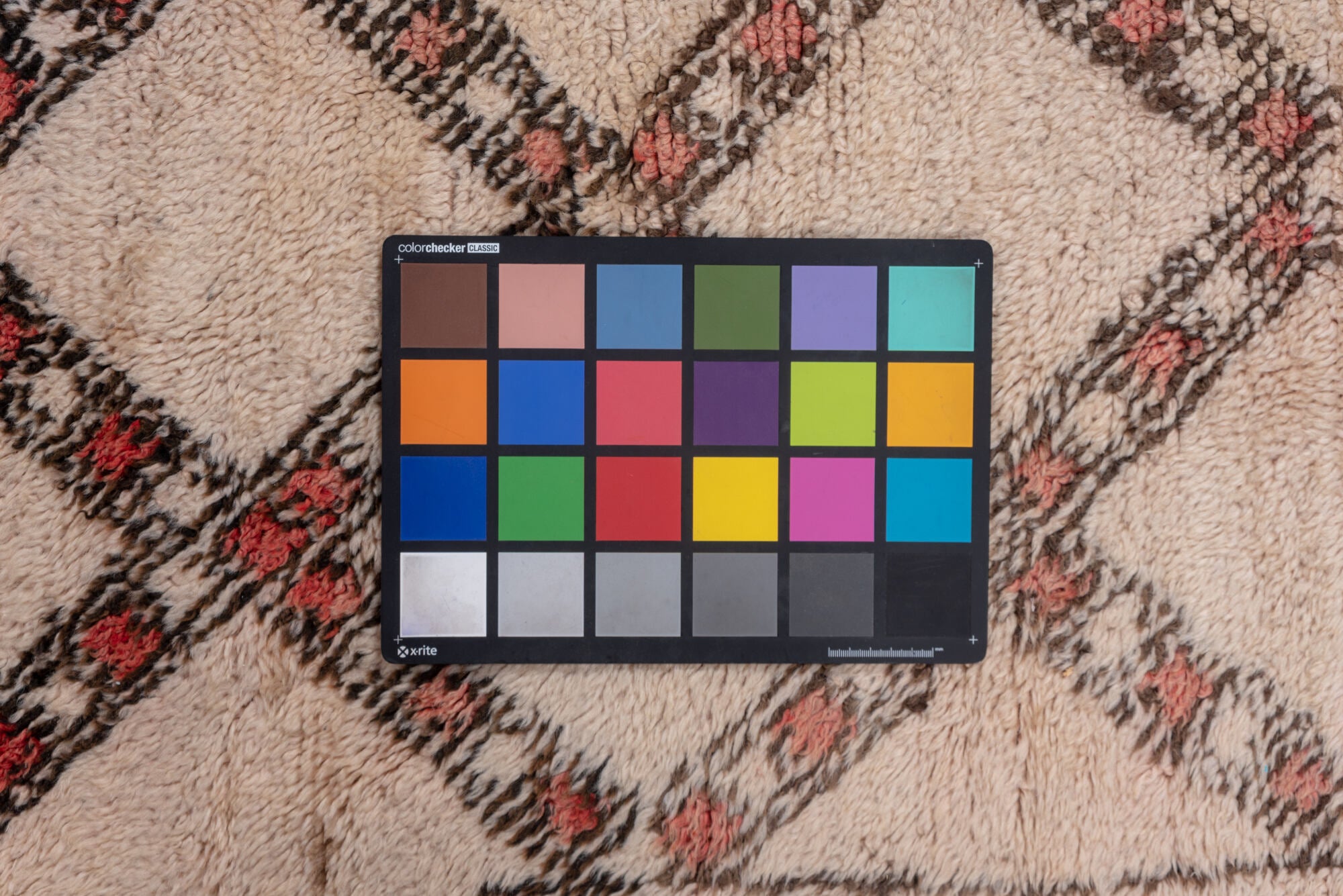 6' x 8' one-of-a-kind handmade vintage Moroccan medium size rug. Color palette: brown, gray, indian red, light gray