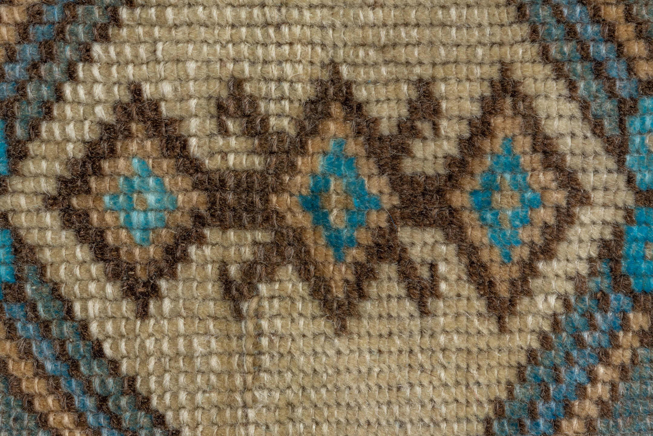 4' x 6' one-of-a-kind handmade vintage Anatol small size rug. Color palette: black, brown, blue, green, gray