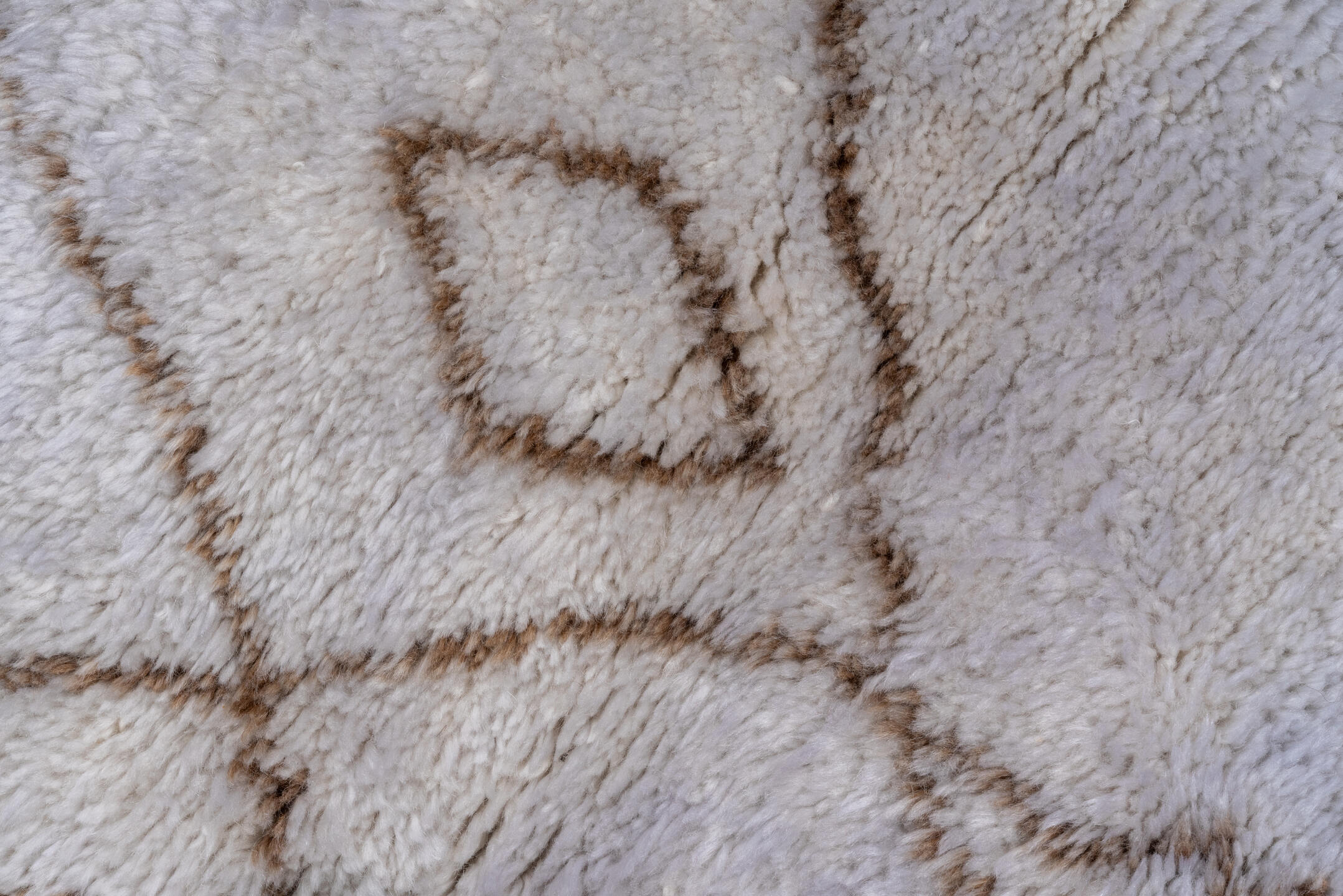 3' x 11' one-of-a-kind handmade vintage Moroccan runner rug. Color palette: gray, pink, light gray, off-white, brown