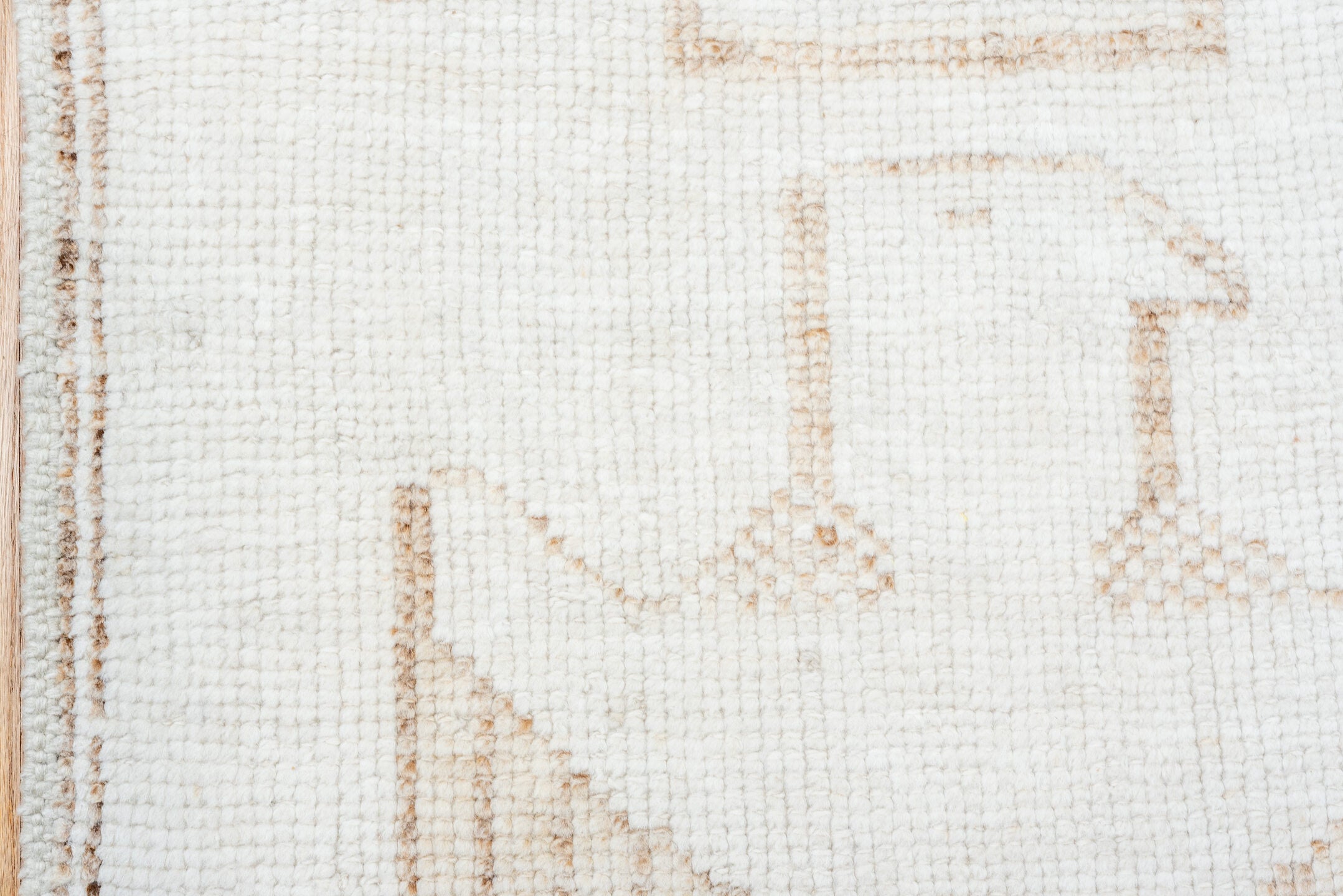 3' x 10' one-of-a-kind handmade vintage Kars runner rug. Color palette: off-white, gray, light gray, pink, brown, gainsboro