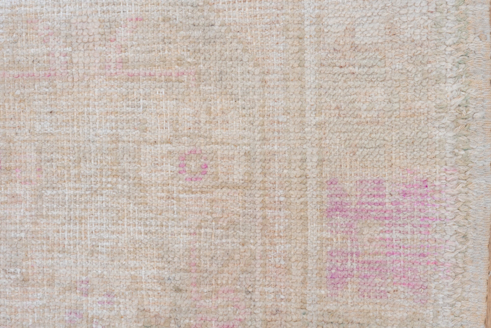 2' x 4' one-of-a-kind handmade vintage Oushak small size rug. Color palette: brown, gainsboro, gray, light gray, linen