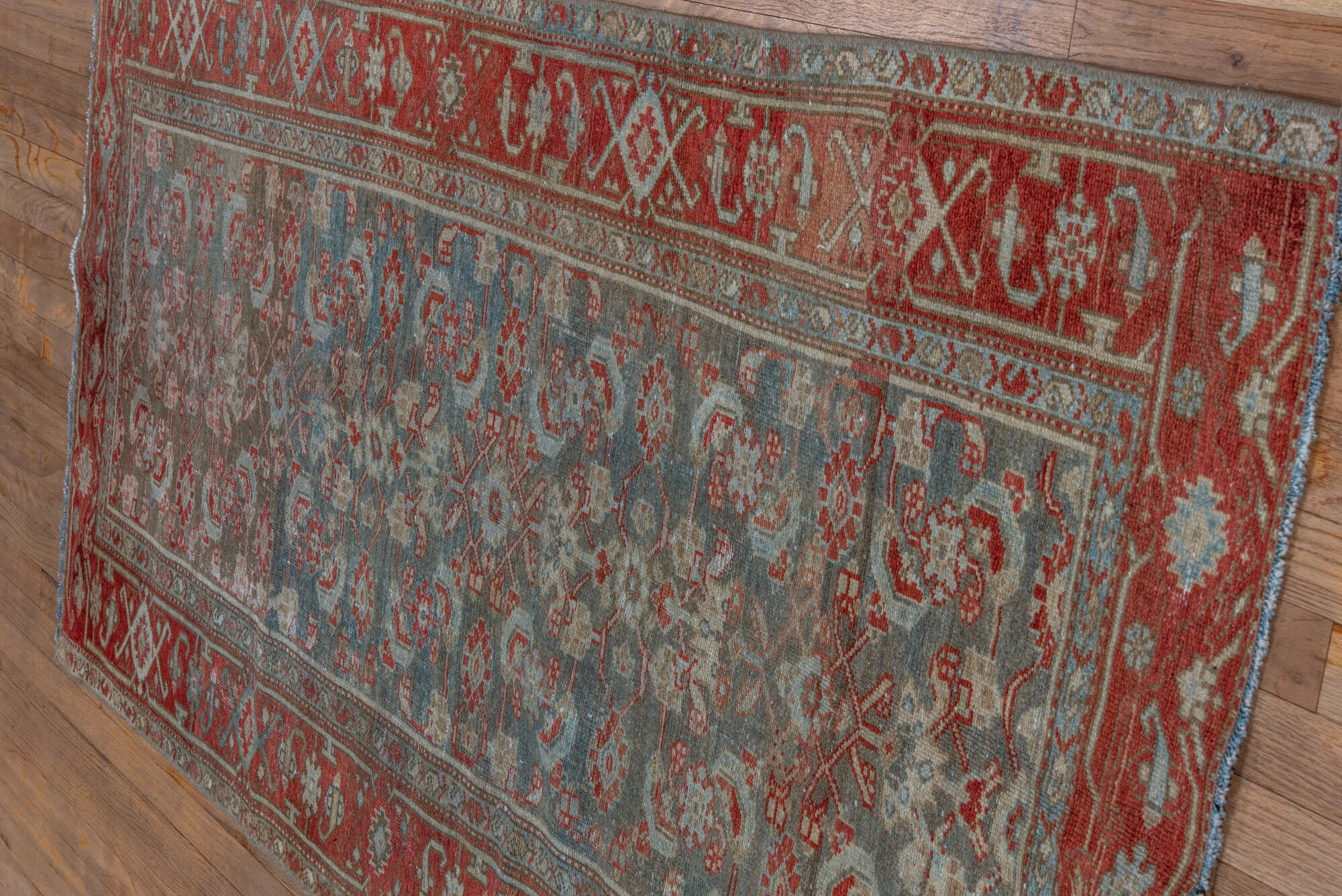 3' x 6' one-of-a-kind handmade vintage Malayer small size rug. Color palette: brown, dark gray, dim gray, gray, light gray