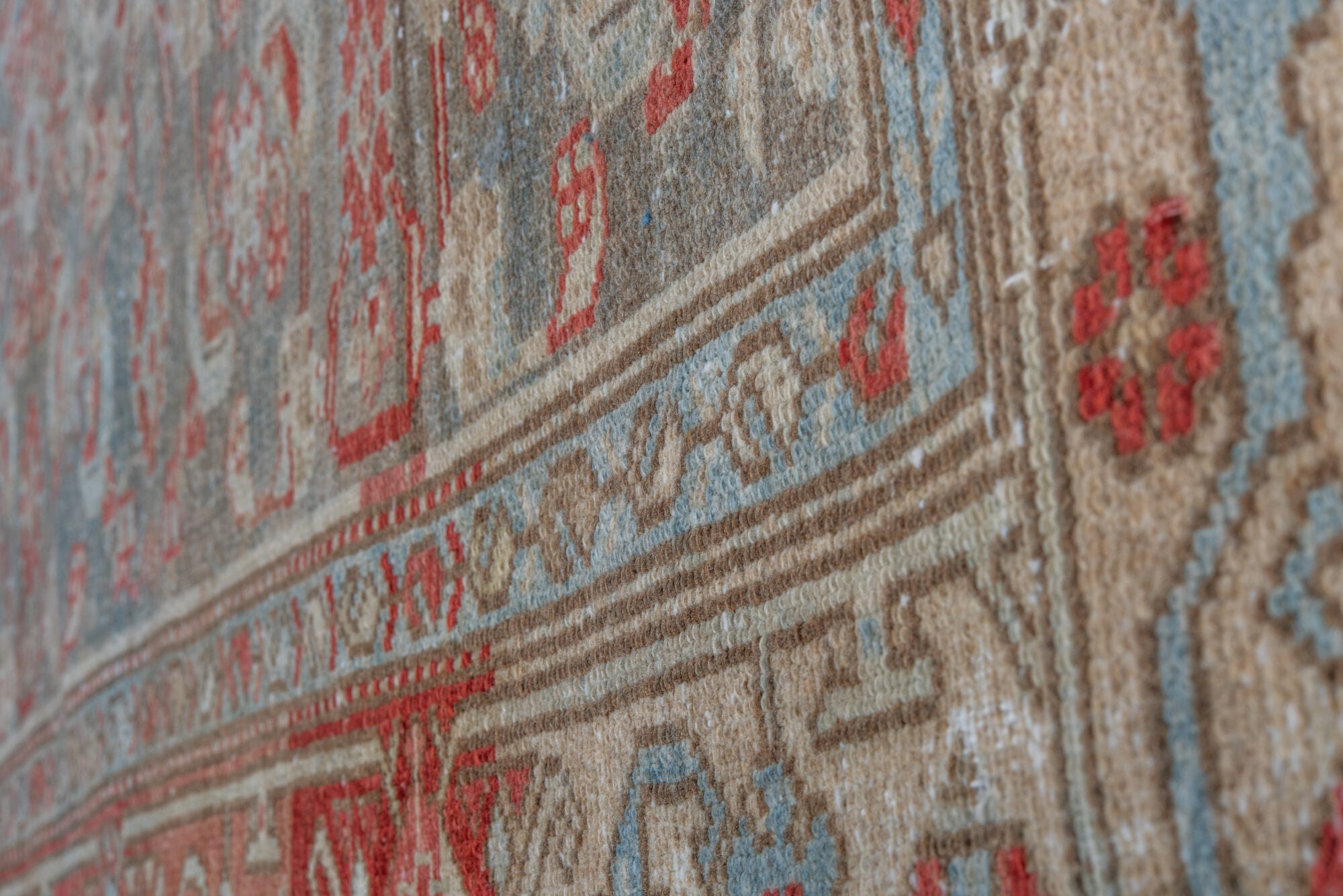 3' x 6' one-of-a-kind handmade vintage Malayer small size rug. Color palette: brown, dark gray, dim gray, gray, light gray