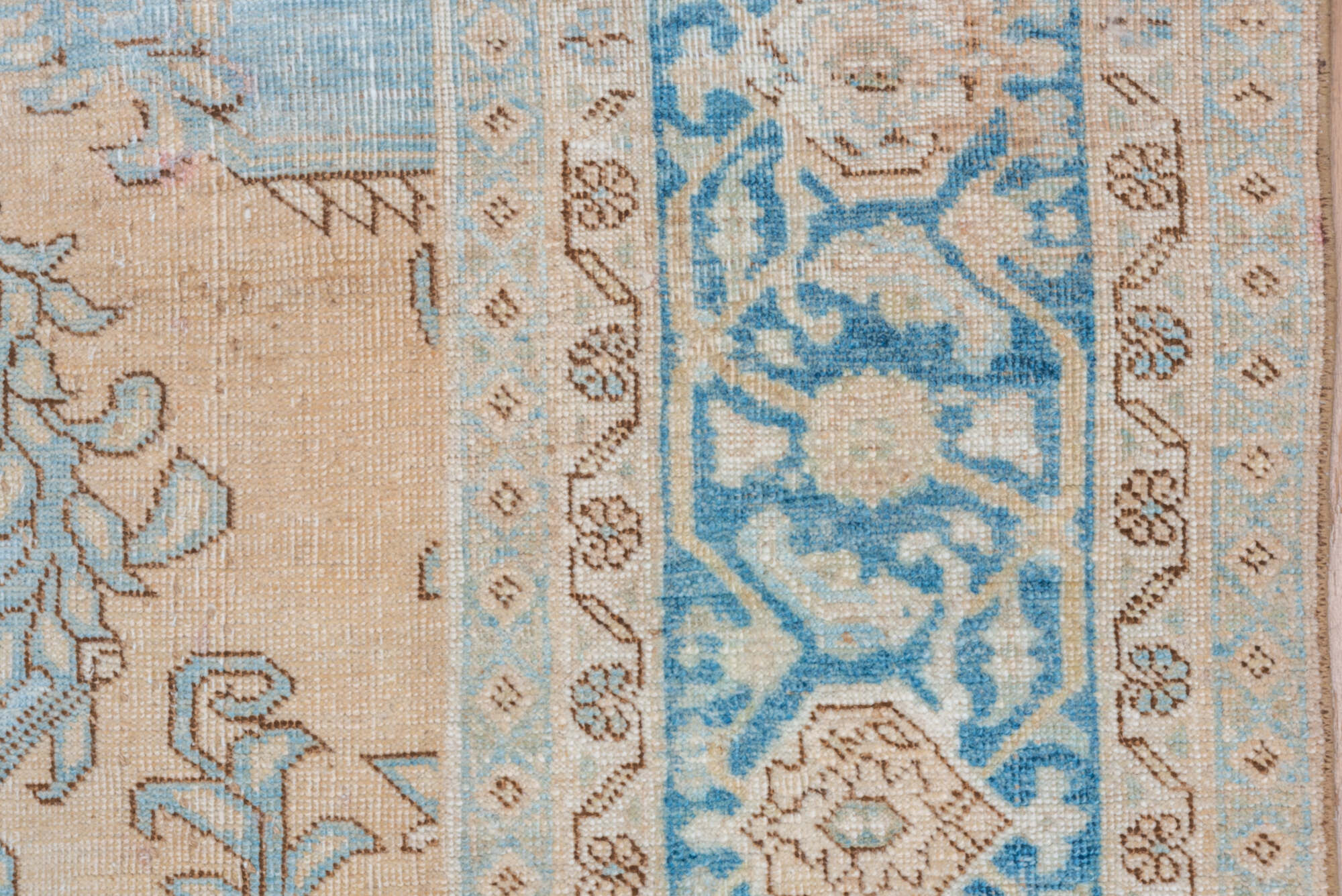 8' x 10' one-of-a-kind handmade vintage Tabriz large size rug. Color palette: blue, brown, gainsboro, gray, light blue