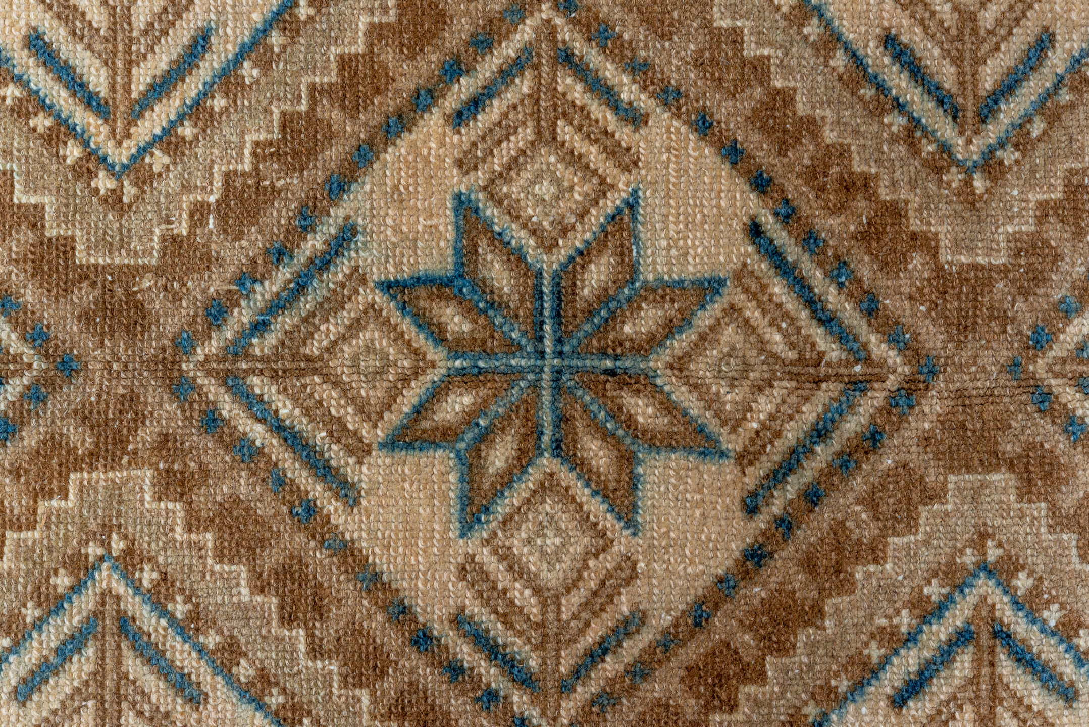 7' x 9' one-of-a-kind handmade vintage Malayer rug. Color palette: gray, brown, blue, black, light gray, off-white, charcoal