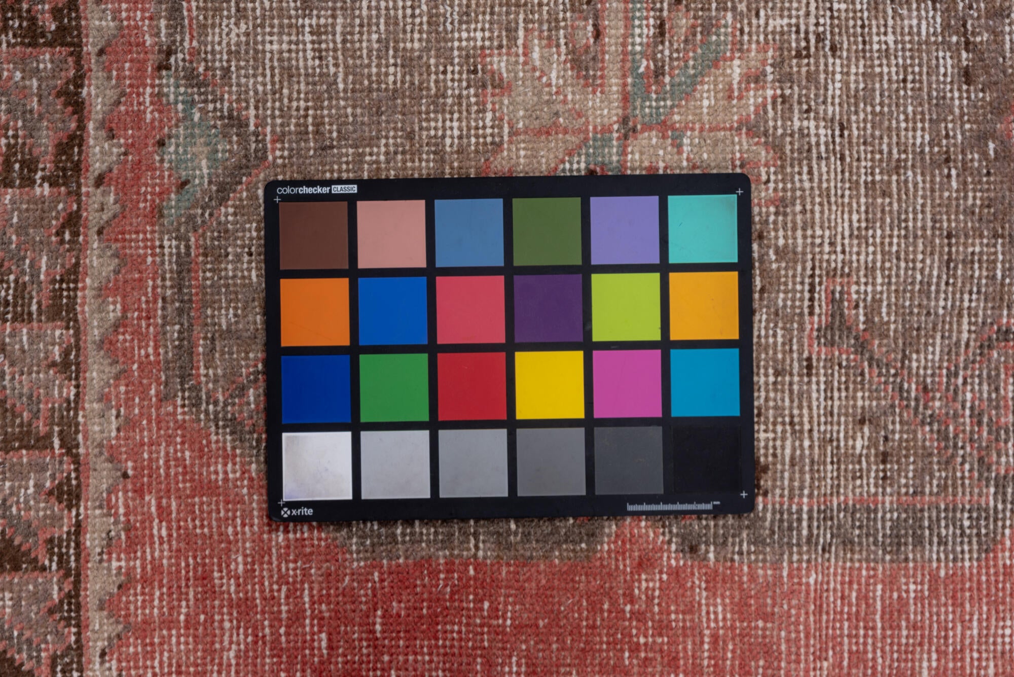 2' x 7' one-of-a-kind handmade vintage Oushak runner rug. Color palette: brown, gray, light gray, off-white, pink, red