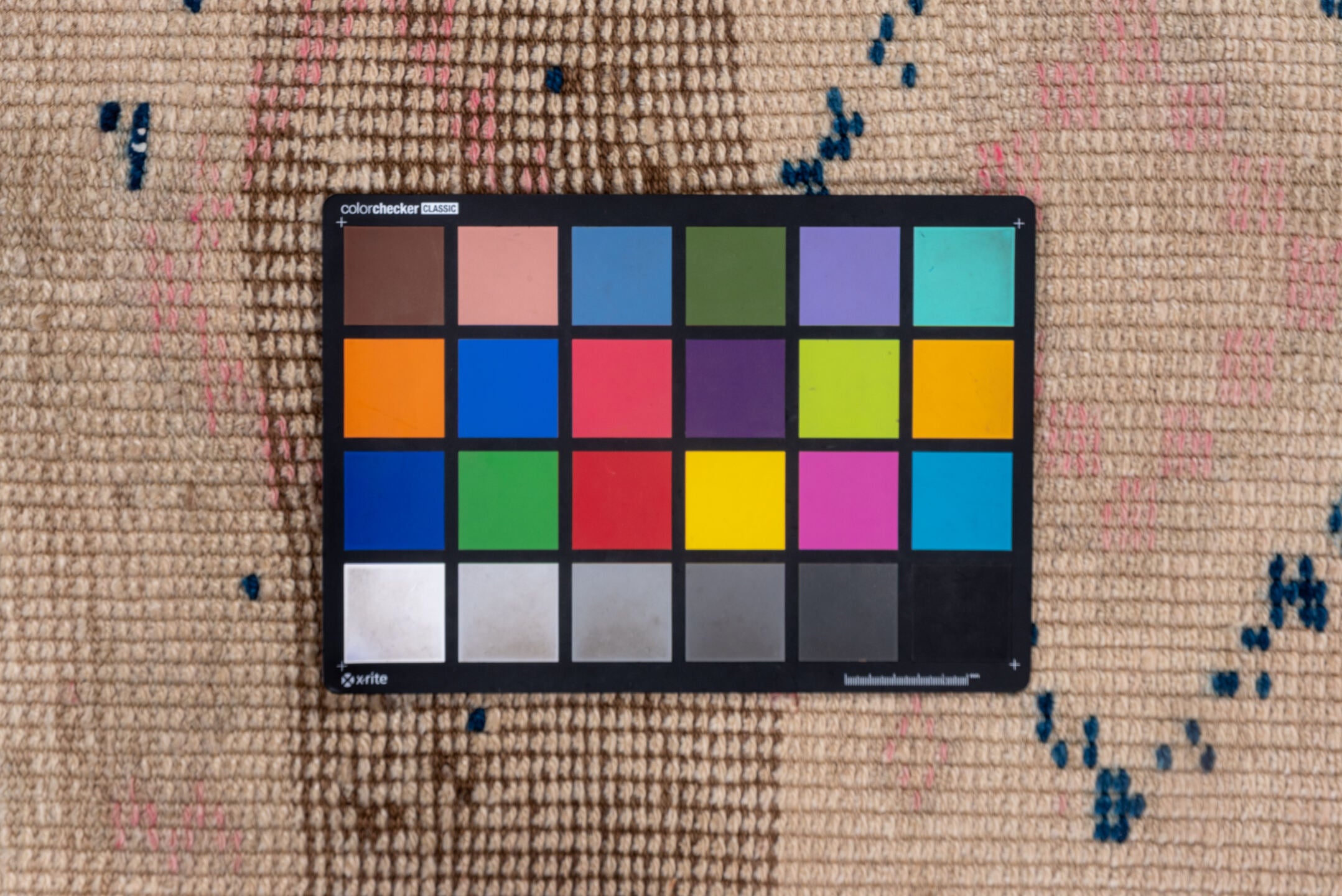 2' x 11' one-of-a-kind handmade vintage Oushak runner rug. Color palette: blue, brown, dark gray, gray, light gray