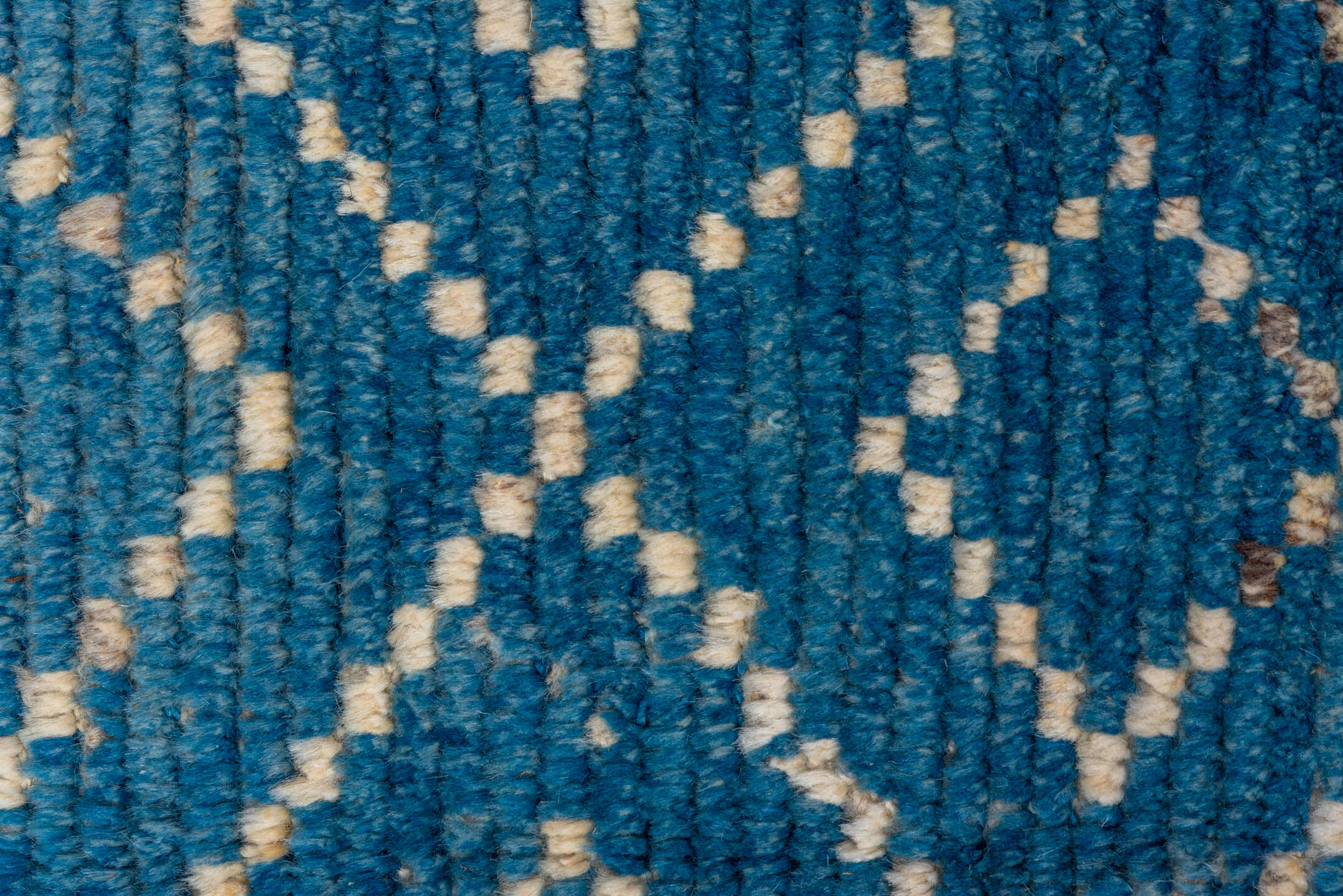 8' x 10' one-of-a-kind handmade vintage Tulu large size rug. Color palette: gray, blue, off-white, light gray, light blue