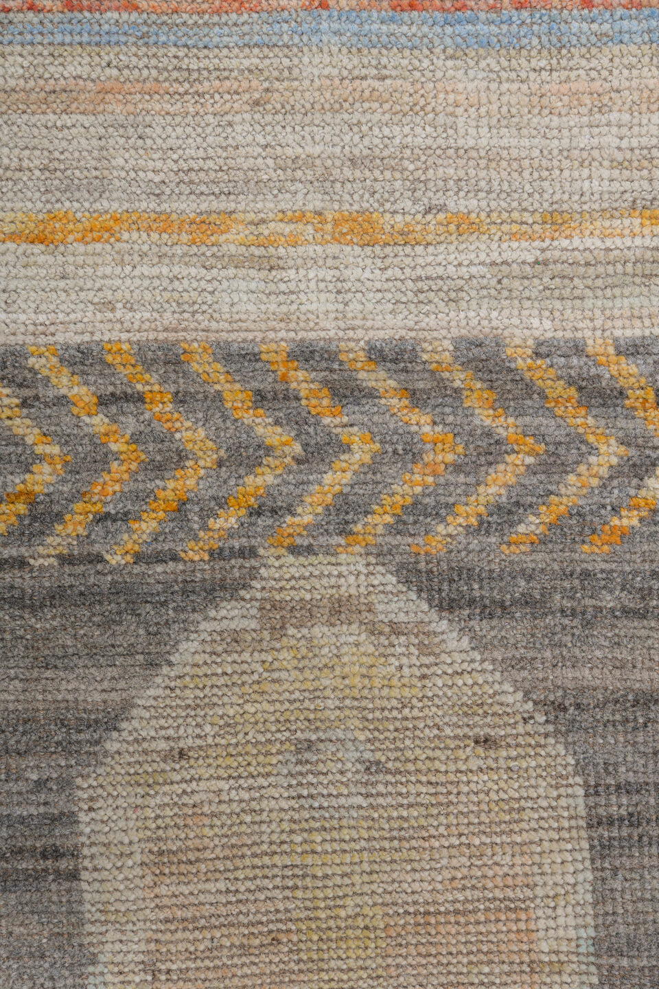 10' x 14' one-of-a-kind handmade vintage Tulu large size rug. Color palette: brown, burlywood, dim gray, gray, light gray