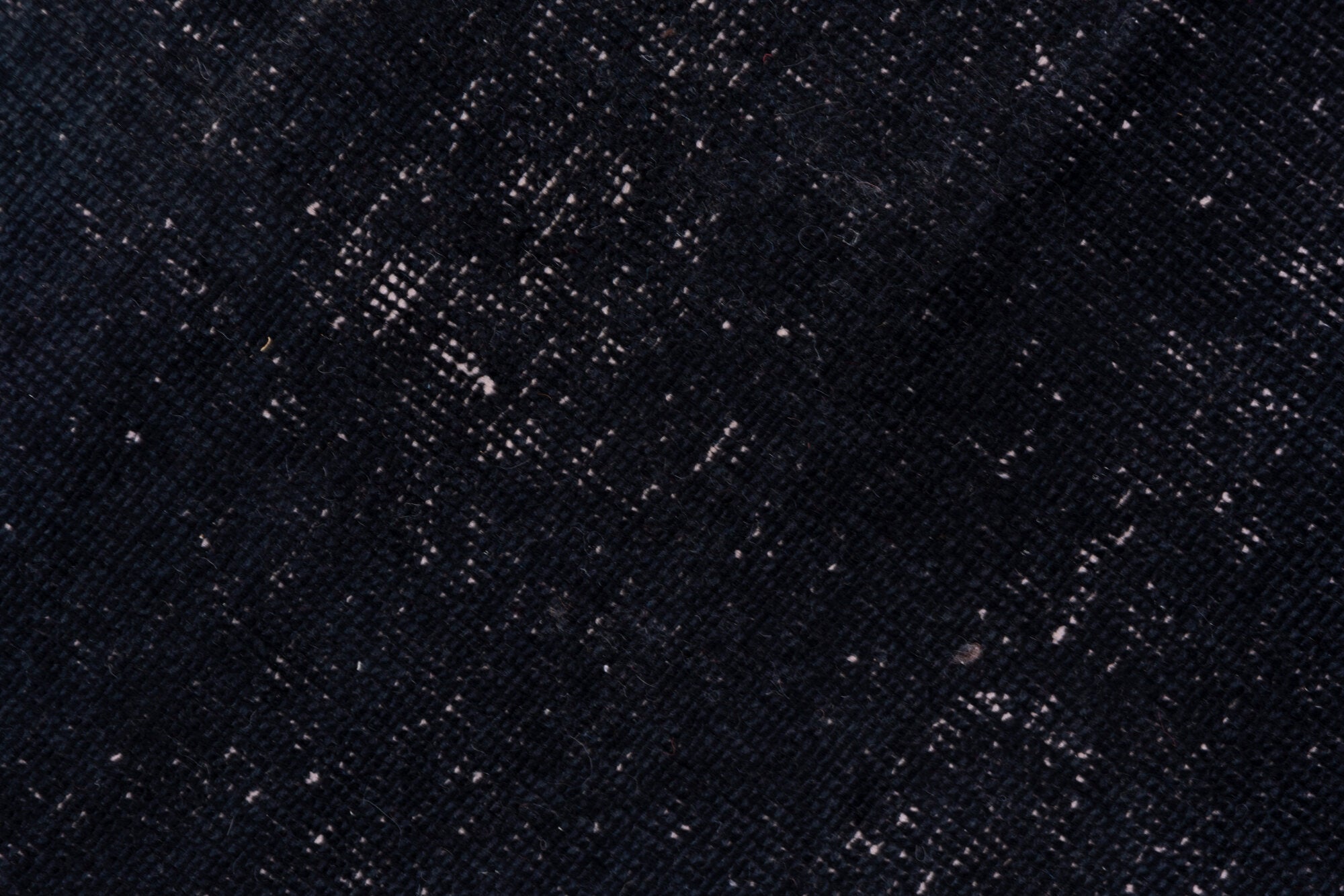 3' x 13' one-of-a-kind handmade vintage Overdyed runner rug. Color palette: black, charcoal, dim gray, gray, light gray