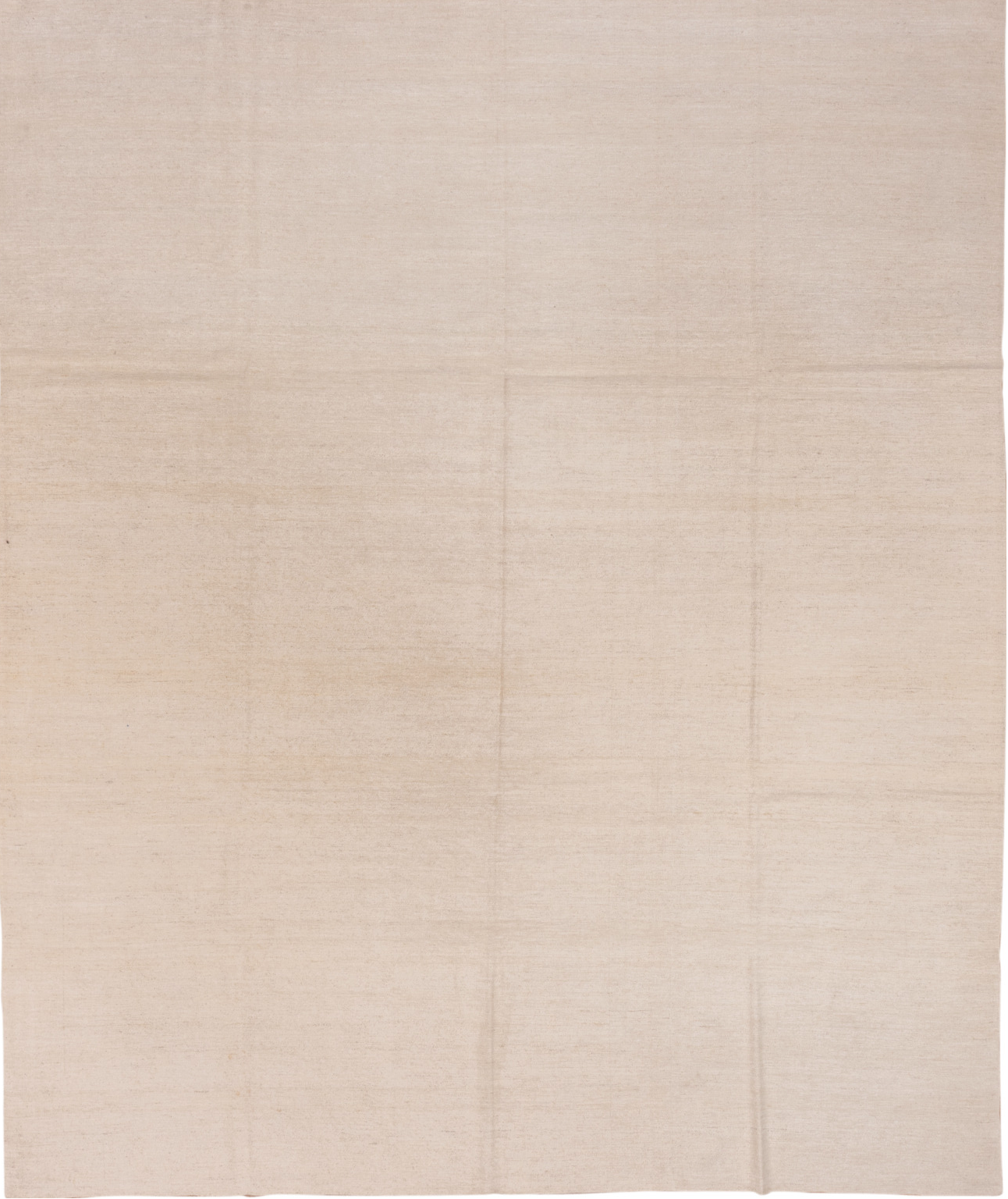 9' x 11' one-of-a-kind handmade vintage Kilim large size rug. Color palette: brown, gray, light gray, off-white, pink