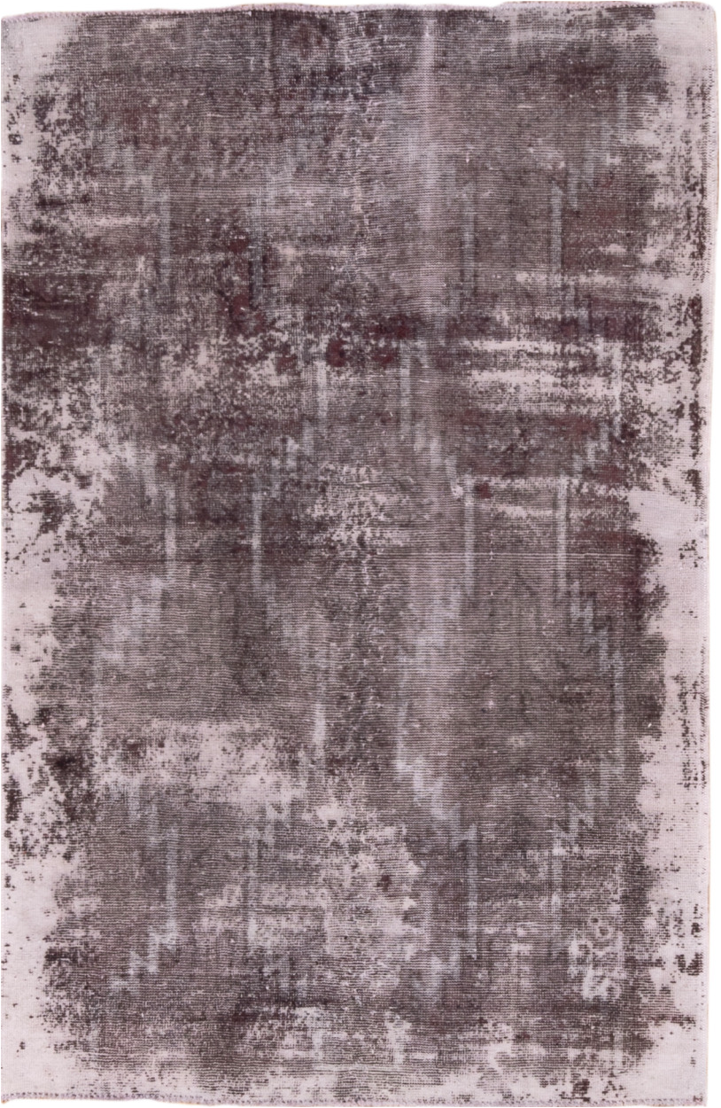 4' x 5' one-of-a-kind handmade vintage Distressed small size rug. Color palette: gainsboro, gray, light gray, off-white