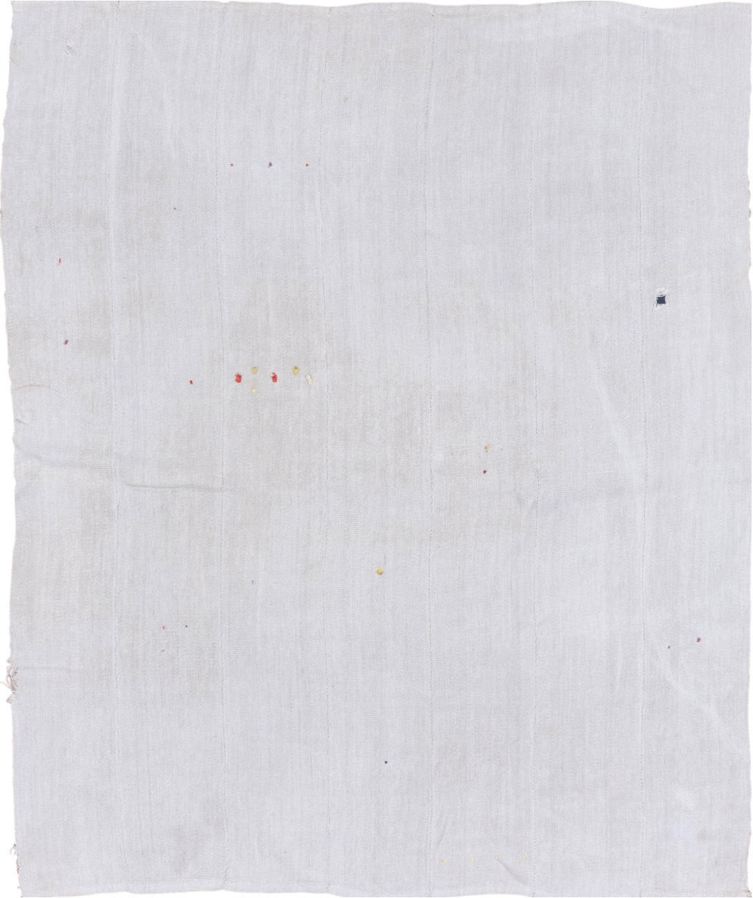 6' x 8' one-of-a-kind handmade vintage Hemp Kilim medium size rug. Color palette: blue, brown, gainsboro, gray, light gray