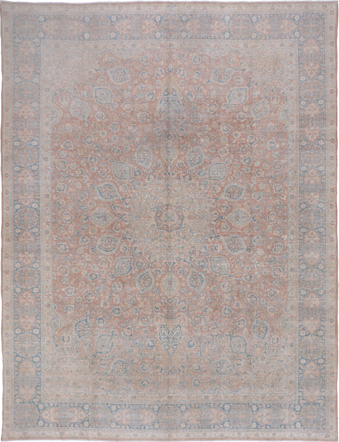 9' x 12' one-of-a-kind handmade vintage Kashan large size rug. Color palette: dark gray, gray, light gray, light slate gray